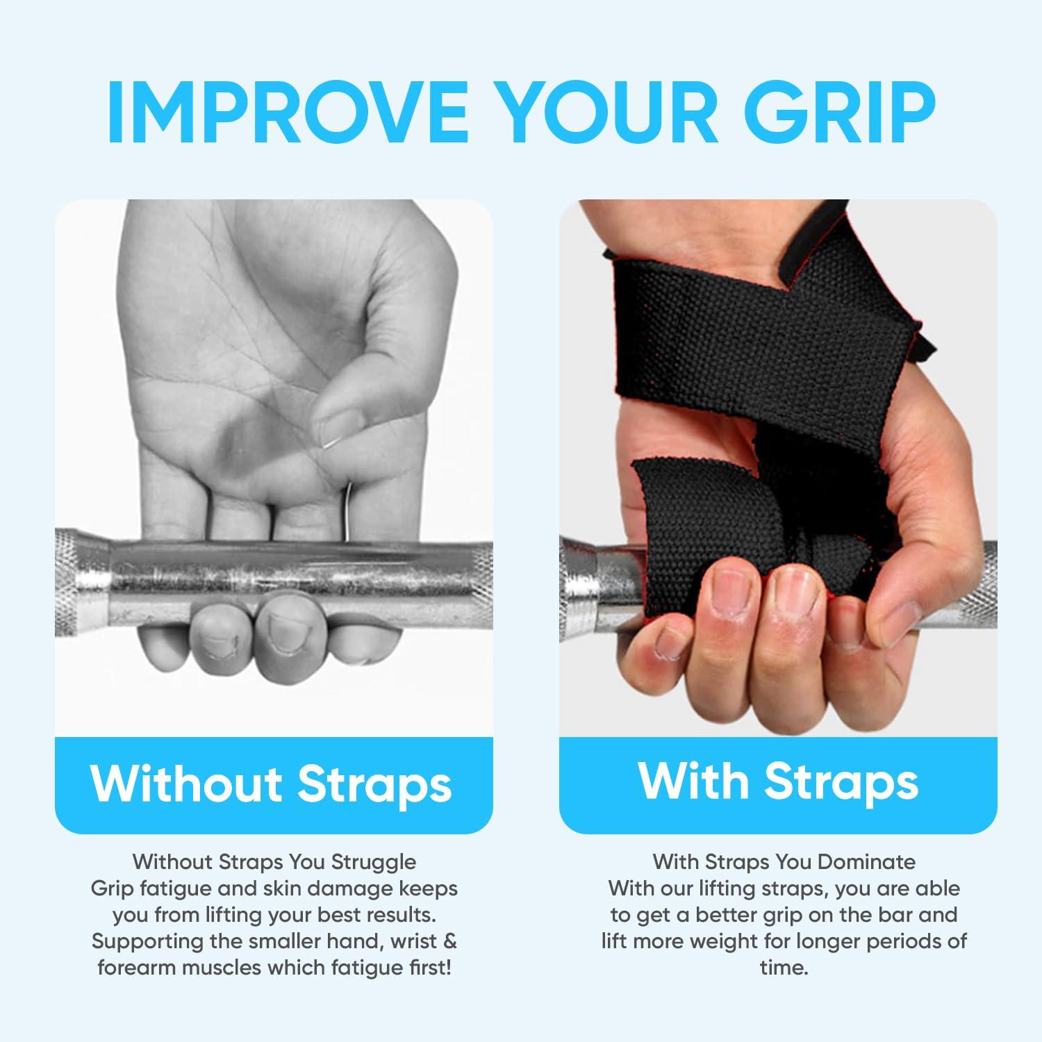 YNR YNR Premium Gymnastic Bar Loops Straps, hand grip, palm protection, guards (26CM, Purple)