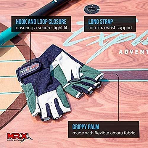 MRX BOXING & FITNESS MRX Sailing Gloves Fishing Kayak Gloves for Men & Women Rowing Water Ski Canoe Paddle Gloves Sailing Gear Women Paddling Gloves | Sailing Gloves for Men & Women Short Finger Sailing Kayaking Gloves