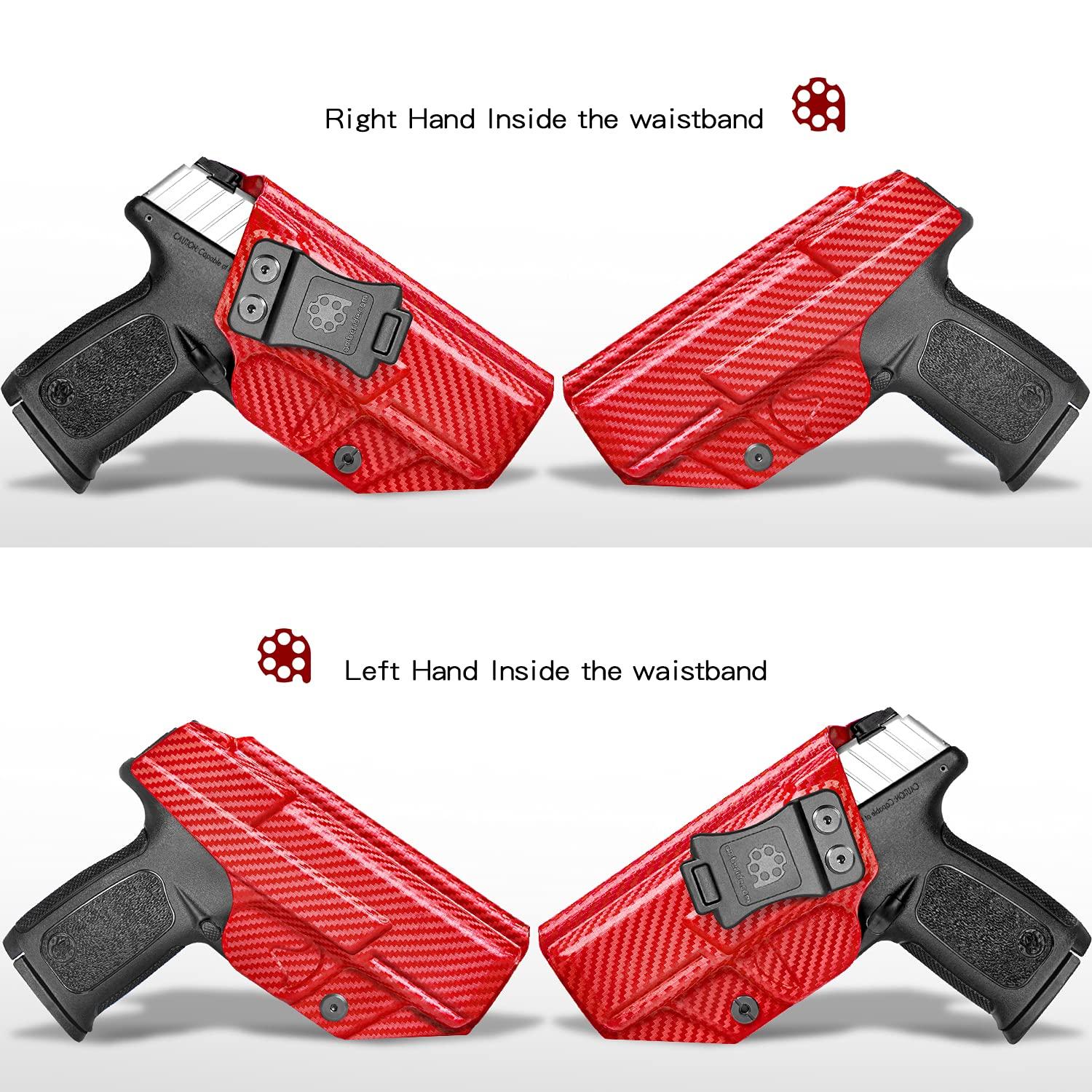 Amberide Premium KYDEX Holster Fit: S&W SD9 VE & SD40 VE Pistol - Inside & Outside Waistband Concealed Carry, Adjustable Cant, IWB & OWB for Ultimate Comfort & Stability