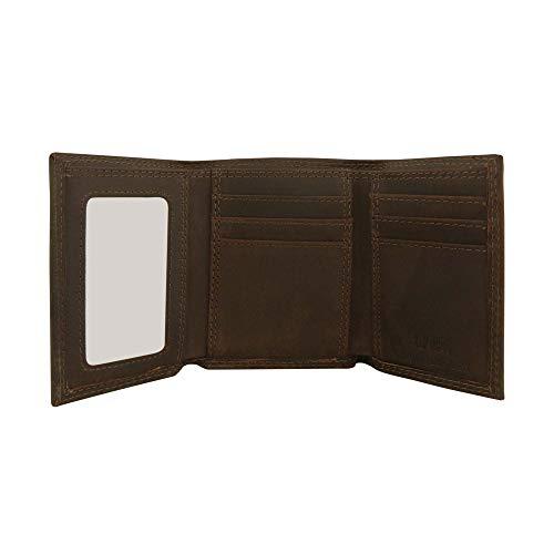 ZEP-PRO NCAA Mississippi State Bulldogs Zep-Pro Crazyhorse Leather Trifold Embroidered Wallet, Light Brown