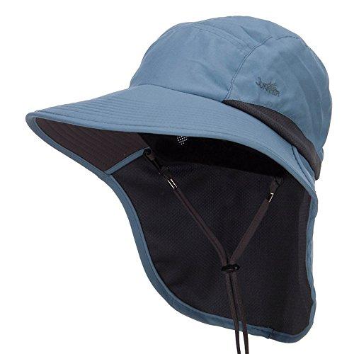 Juniper Juniper Microfiber UV Large Bill Flap Hat - Aqua OSFM