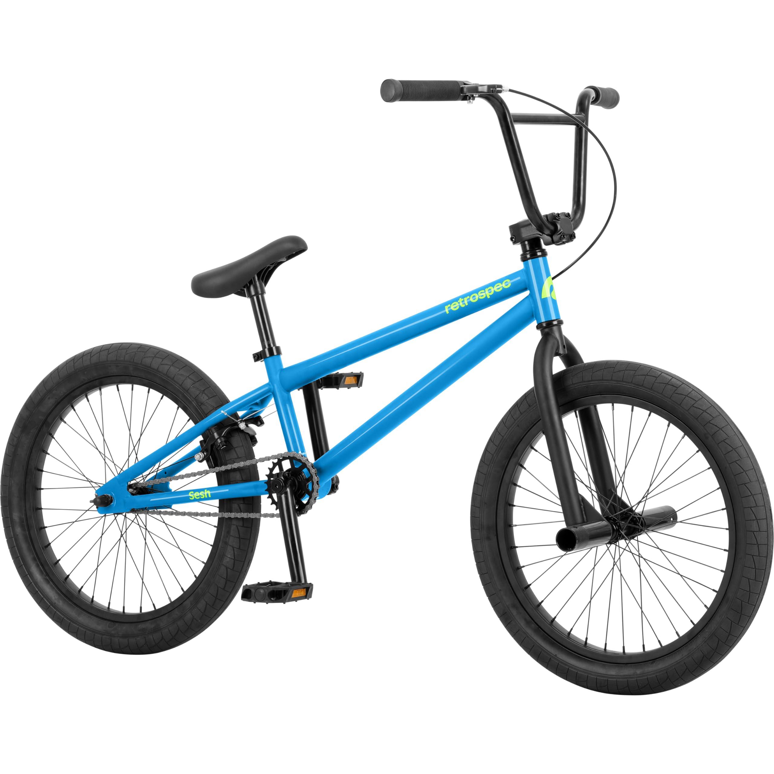 Retrospec Retrospec Sesh BMX Bike for Kids - 20in Freestyle Bicycle with Pro-Level Features, Removable Axle Pegs & U-Brake - Durable Steel Frame Youth Bike with Shock-Absorbing Tires for Ages 6-15