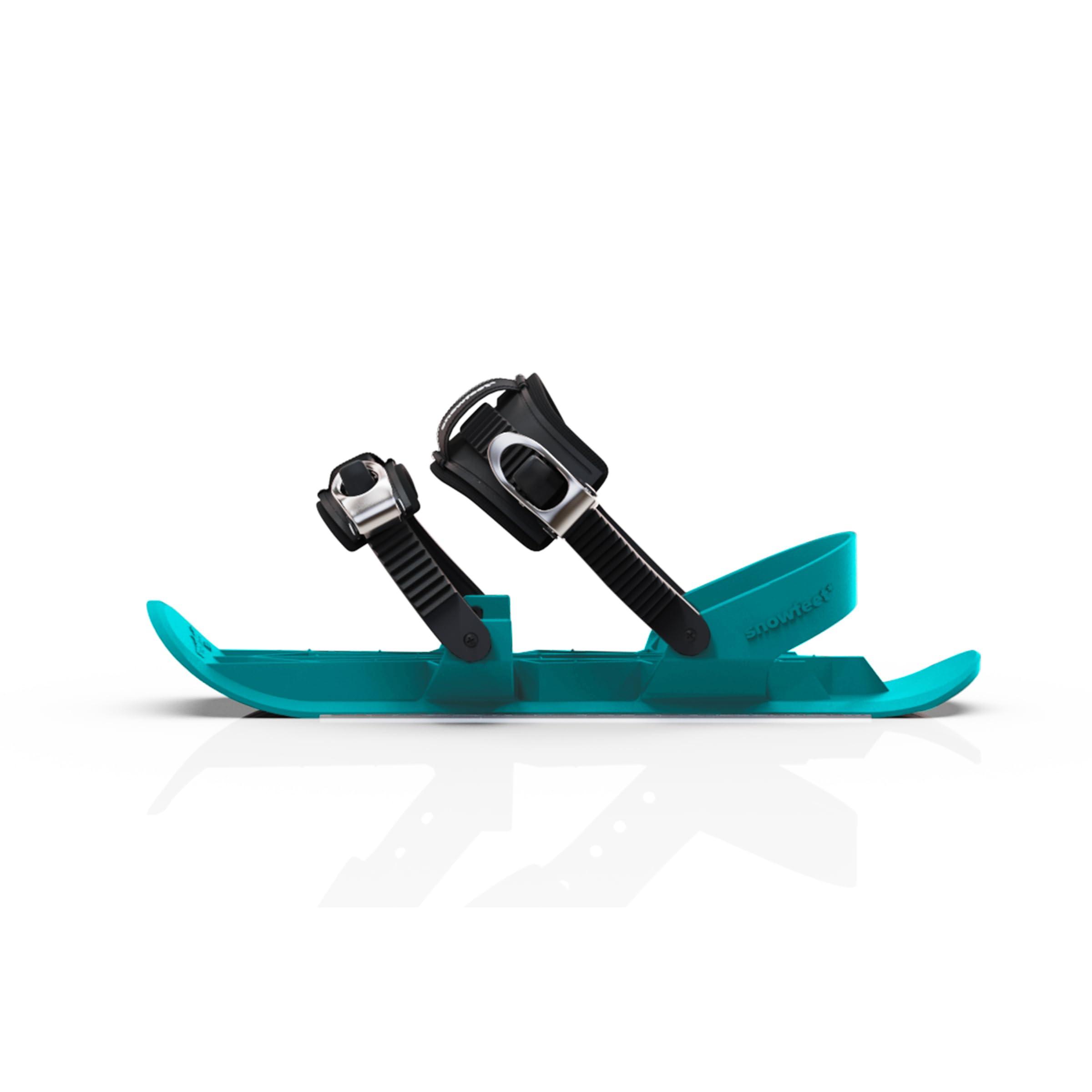 Snowfeet Snowfeet PRO - Mini Short Ski Skates for Snow | Skis for Winter Shoes | Short Snowskates Snowblades Skiboards | The Real Original (Turquoise)