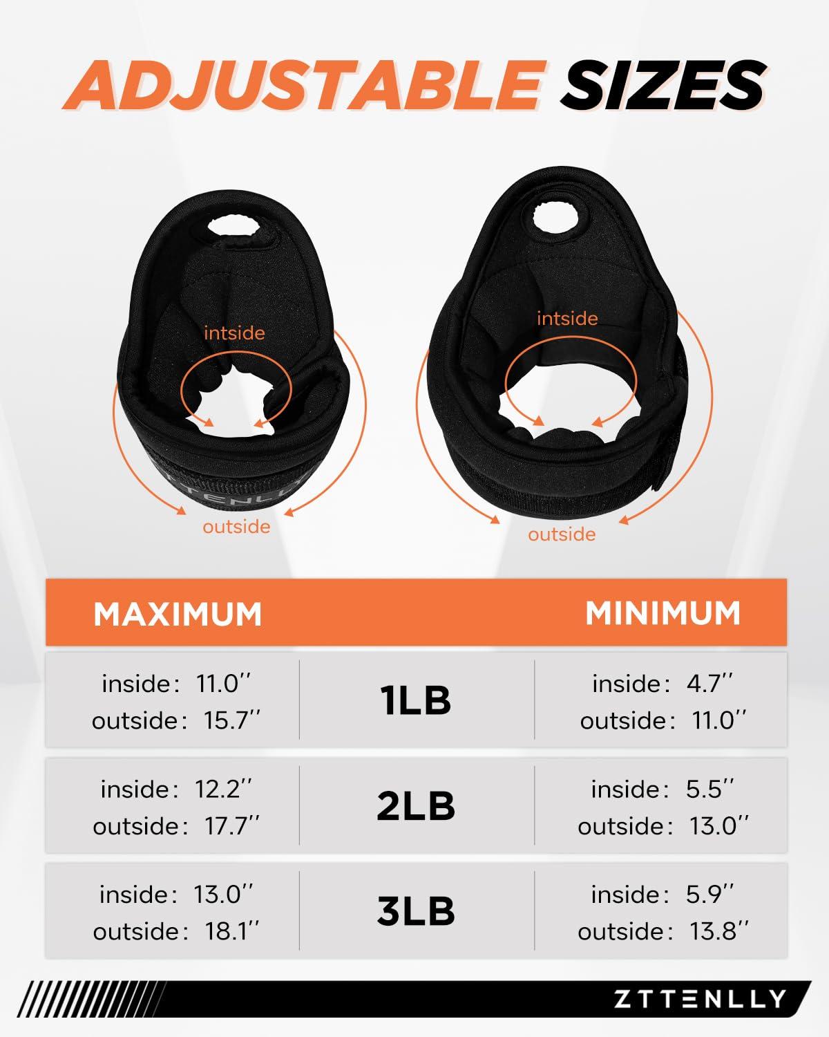 ZTTENLLY Adjustable Ankle Weights Pair 10lb (5lb Each) & Wrist Weights Pair 4lb (2lb Each) - Suitable for Walking, Physical Therapy, Running, Yoga, and Aerobics