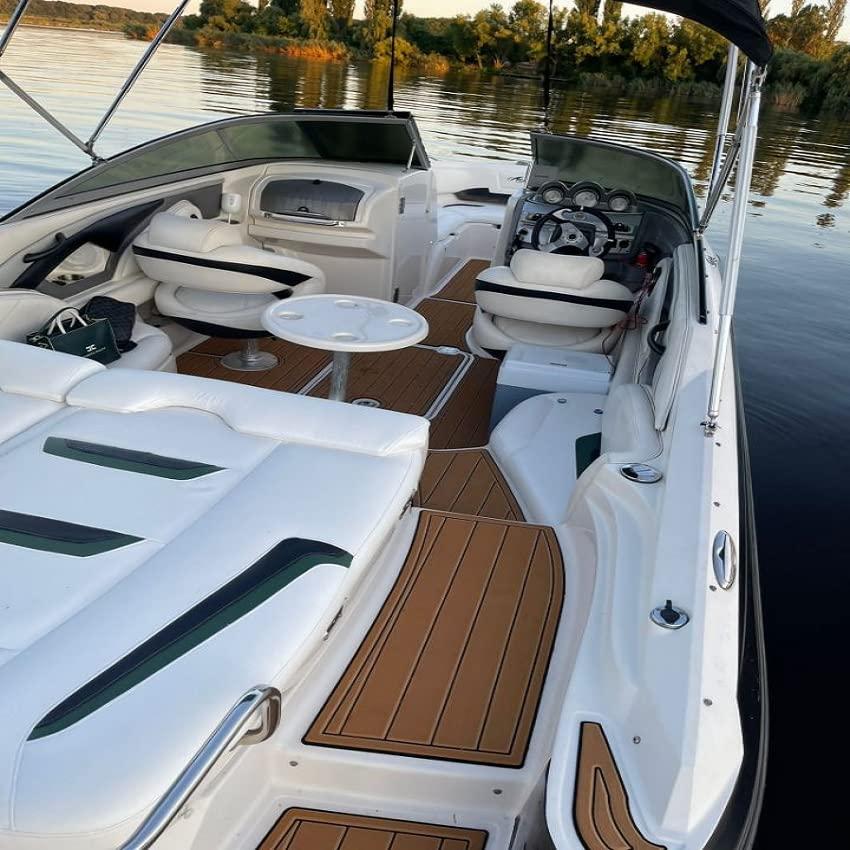 NineFit Basics Boat EVA Faux Teak Decking Floor Compatible with 2018 Monterey 378 SE Swim Platform