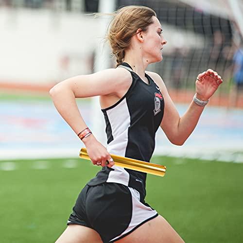 Cosmos Cosmos Pack of 2 Aluminium Track Field Relay Batons for Outdoor Field Race Running Practice Athlete (Gold)