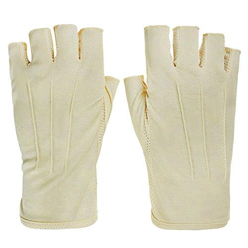 Ylucky Ylucky Lightweight Summer Fingerless Gloves Men Women UV Sun Protection Driving Cotton Gloves Nonslip Touchscreen Gloves