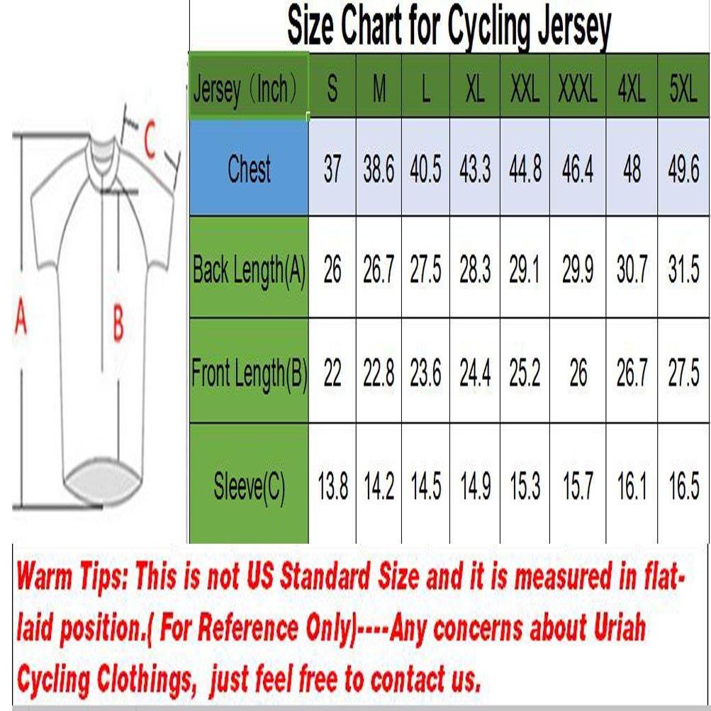 Uriah Uriah Men's Cycling Jersey Short Sleeve Sweat Wicking Football White Size 5XL(CN)