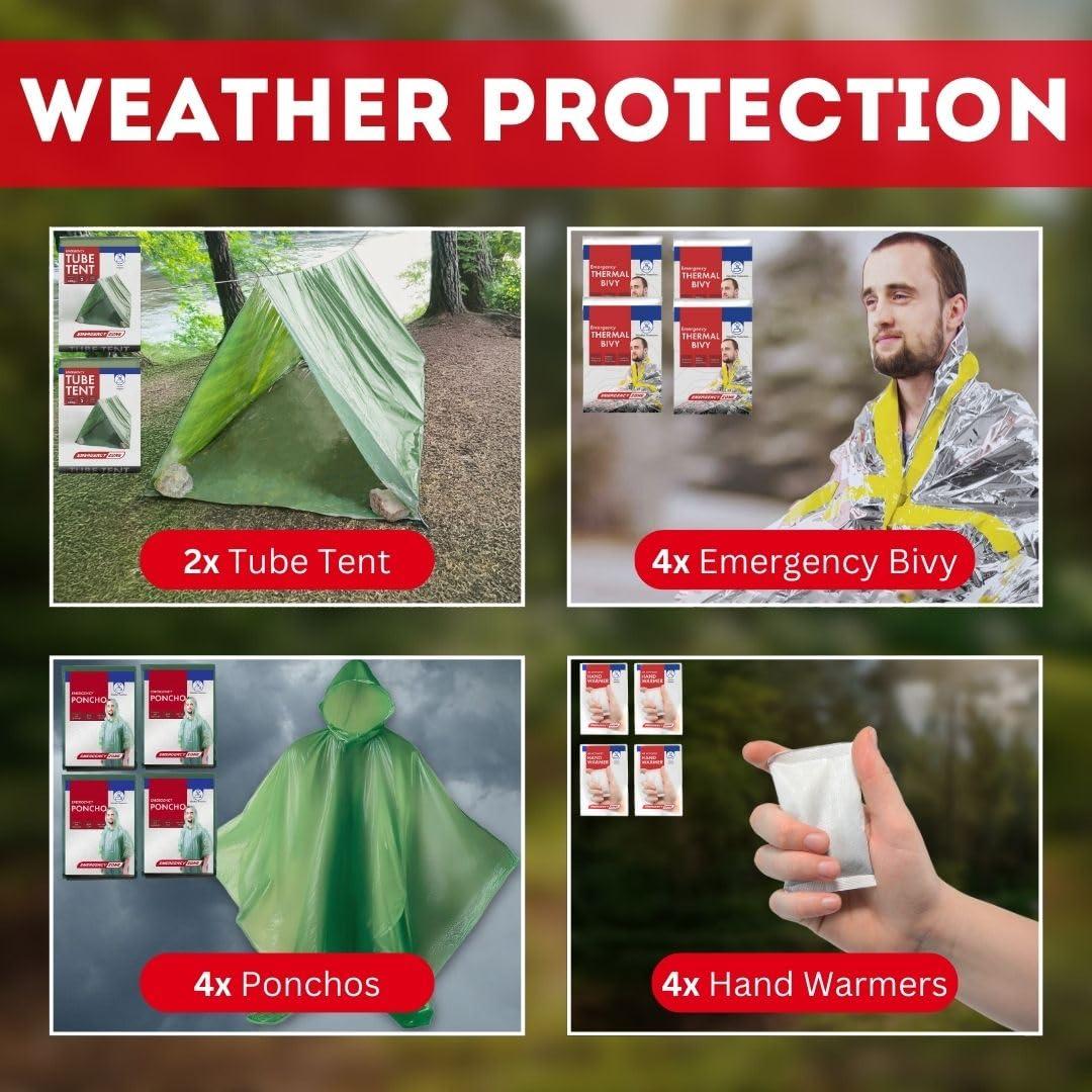 Emergency Zone Emergency Zone Urban Survival Bug Out Bag - 4 Person | Bugout Backpack Survival Kit w/Emergency Food Supply, Survival Gear and Supplies for Disasters