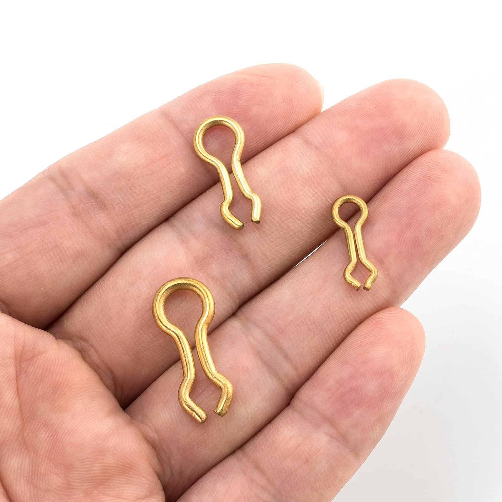 Dr.Fish Dr.Fish 50 Pack Brass Sinker Eyes for Lead Weight Mold, US Size Sinker Eyelet for Homemade Fishing Weight Mold Tackle Accessories Size 1