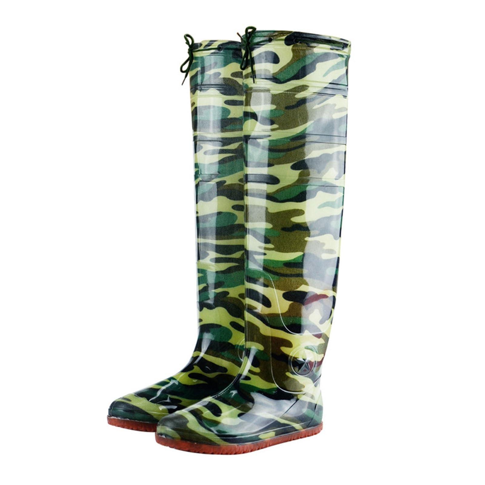 JCWGLY JCWGLY Camo Hip Waders Boots for Men Women Hip Boots Lightweight Waterproof Anti-Slip Rain Boots for Fishing Hunting(5)