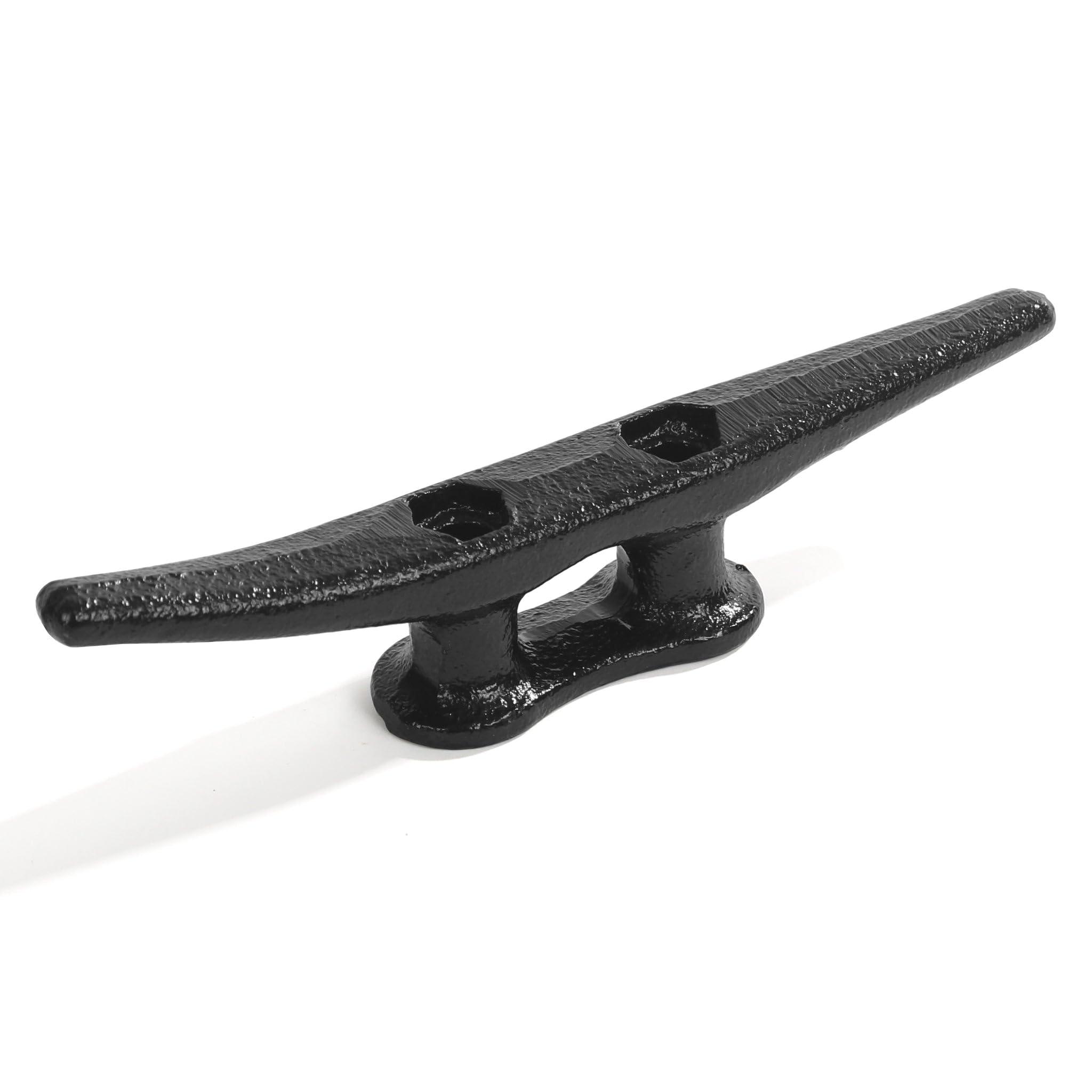True Atlantic True Atlantic Dock Cleats - Cleats for Maritime, Coastal, and Beach Decor - (Black / 5.75" / 4 Pack)