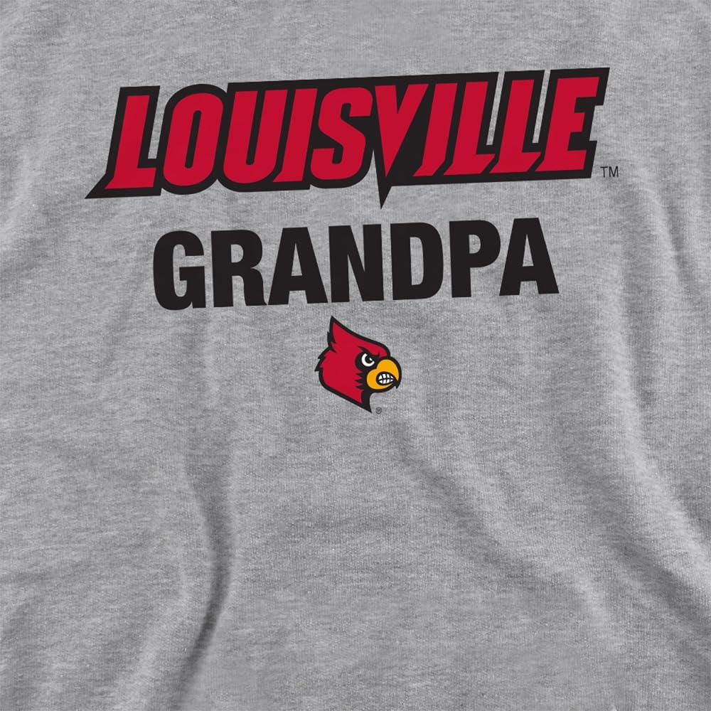 University of Louisville University of Louisville Official Grandpa Unisex Adult Crewneck Sweatshirt,Athletic Heather, 3X-Large