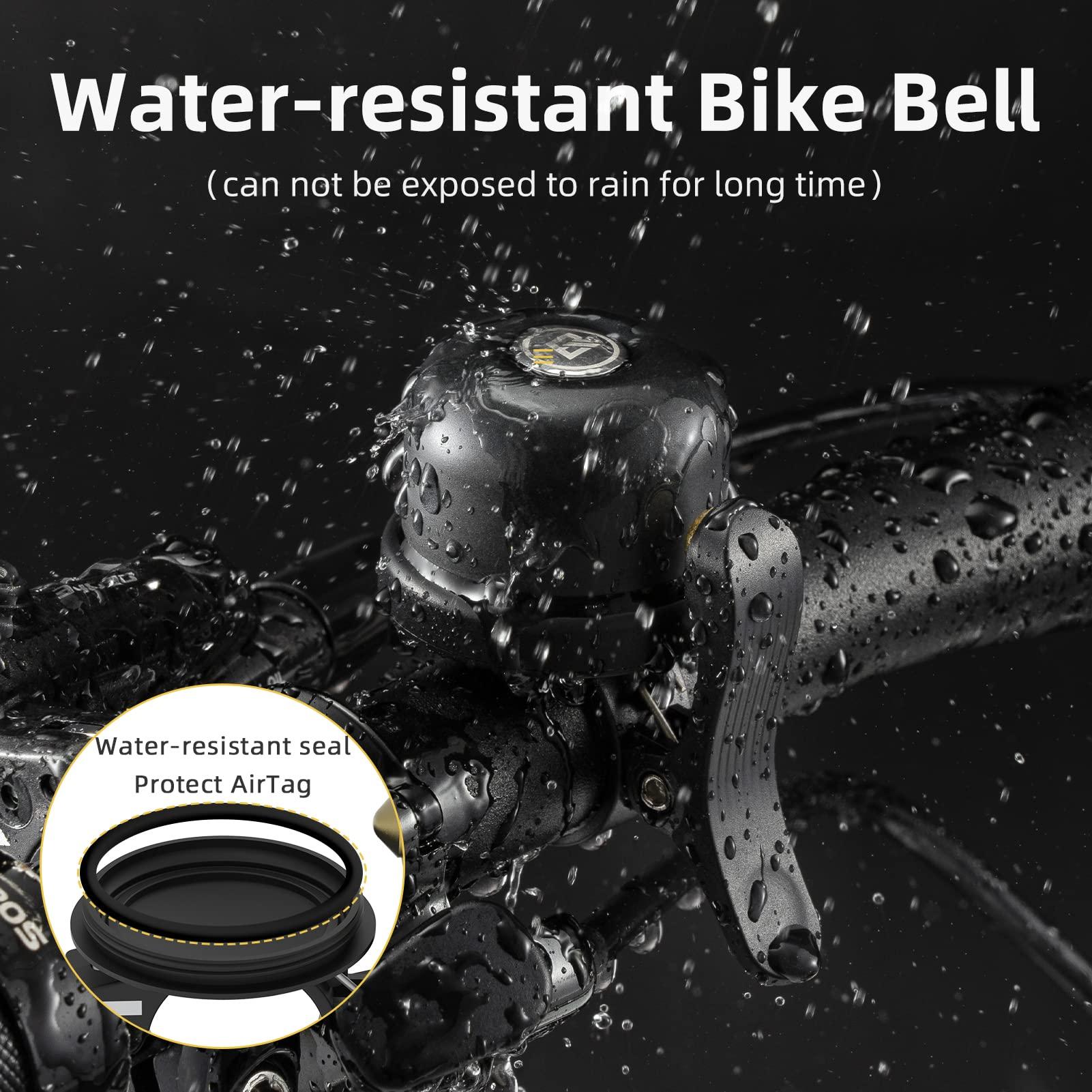 ROCKBROS ROCKBROS Bike Bell for Apple AirTag Hidden Bike Mount Bike AirTag Holder GPS Tracker Bike Bell Anti-Theft for Adults Suitable for 0.87''/22.2, 1''/25.4, 1.25''/31.8mm Diameter Handlebar