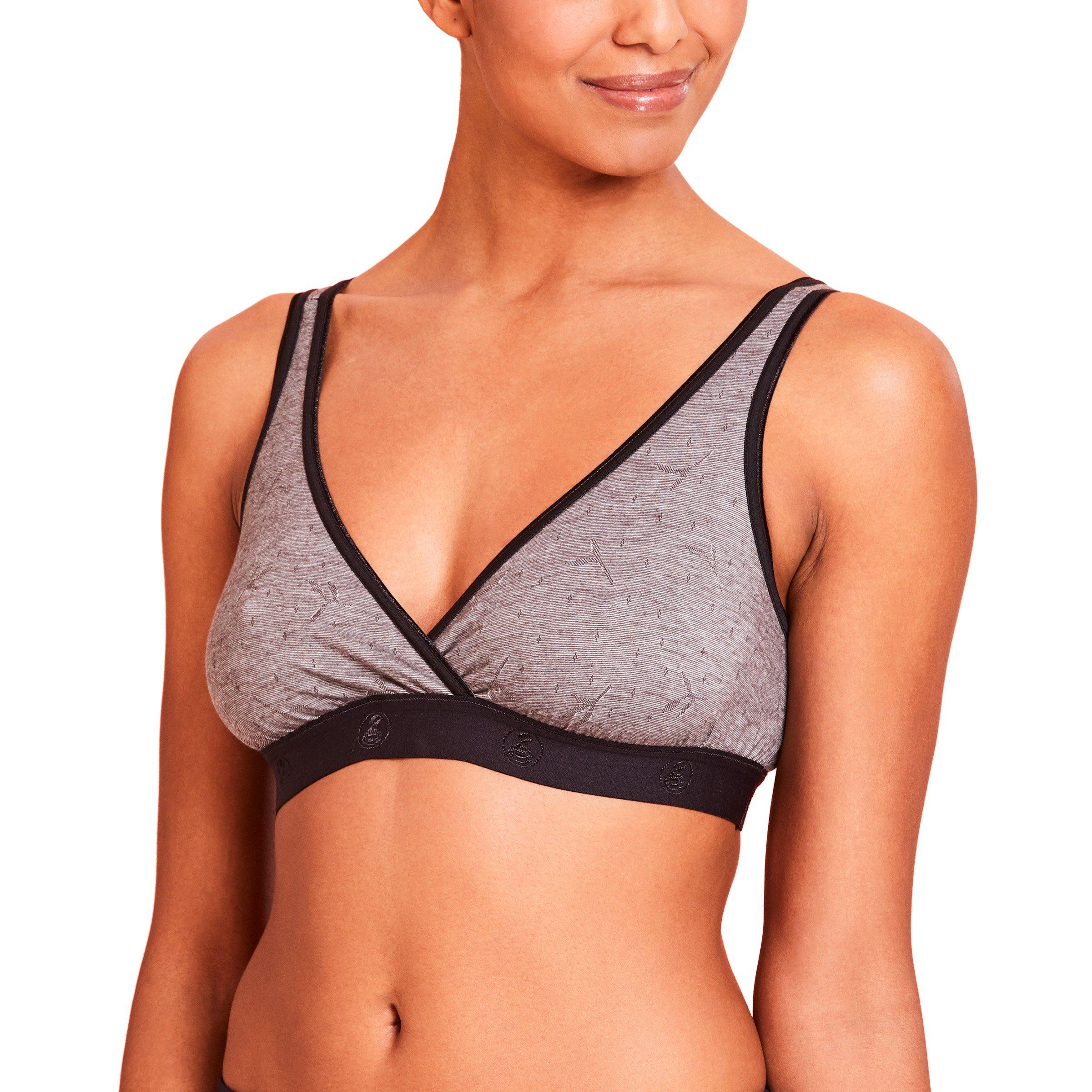 La Leche League International La Leche League Sleep Nursing & Maternity Bra, Black Jacquard, 2XL