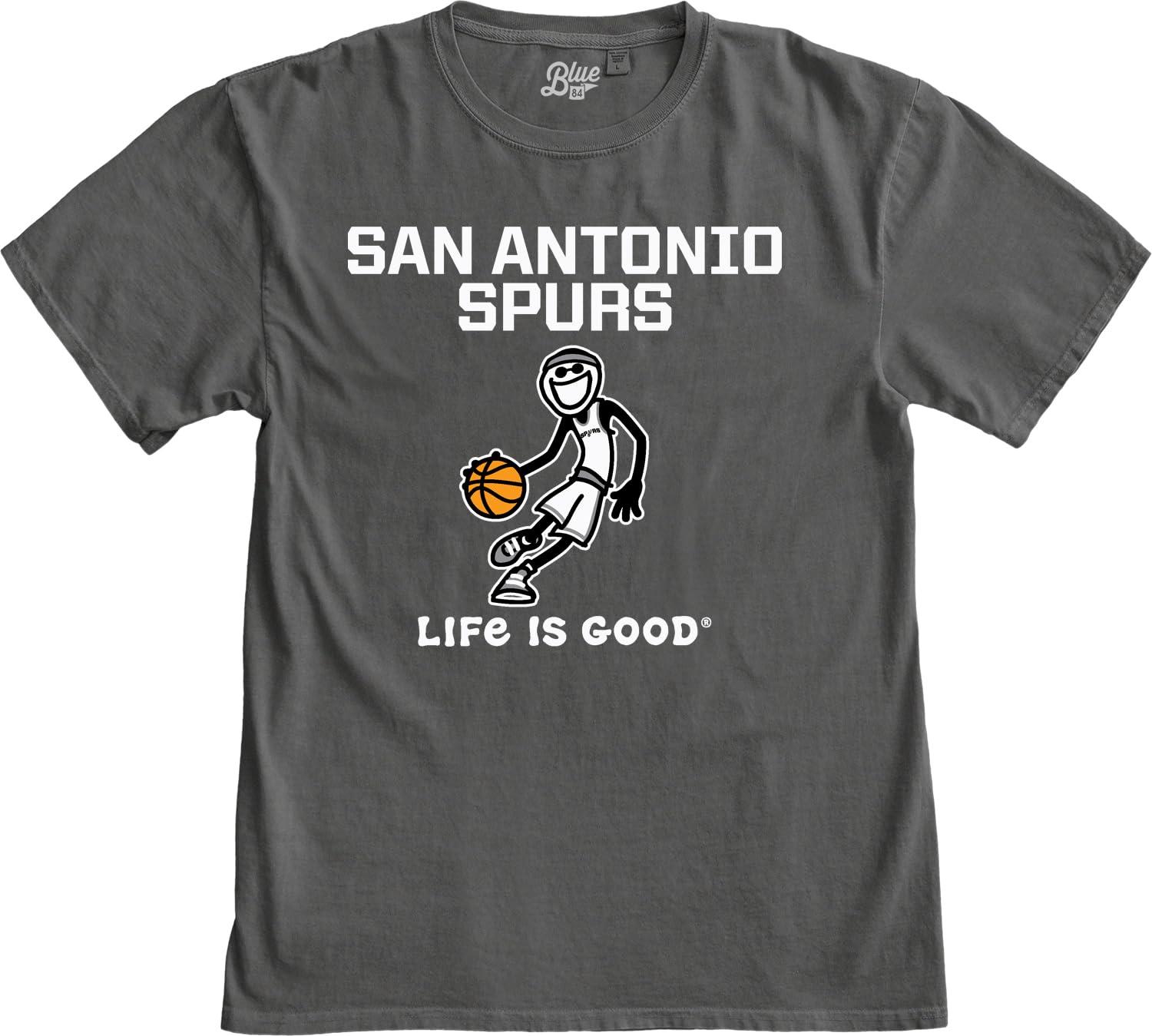 Blue 84 Blue 84 Standard NBA Officially Licensed Life is Good T-Shirt Ringspun Basketball Jake Team Color