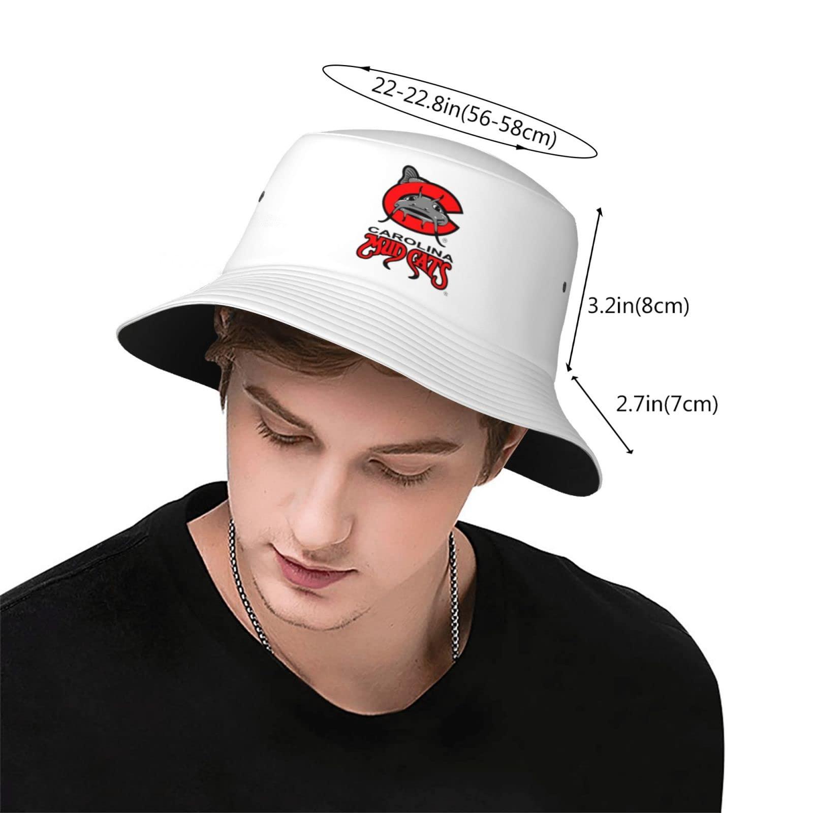 Parndeok Carolina Mudcats Bucket Hats Fashion Sun Cap Packable Outdoor Fisherman Hat for Women and Men Black