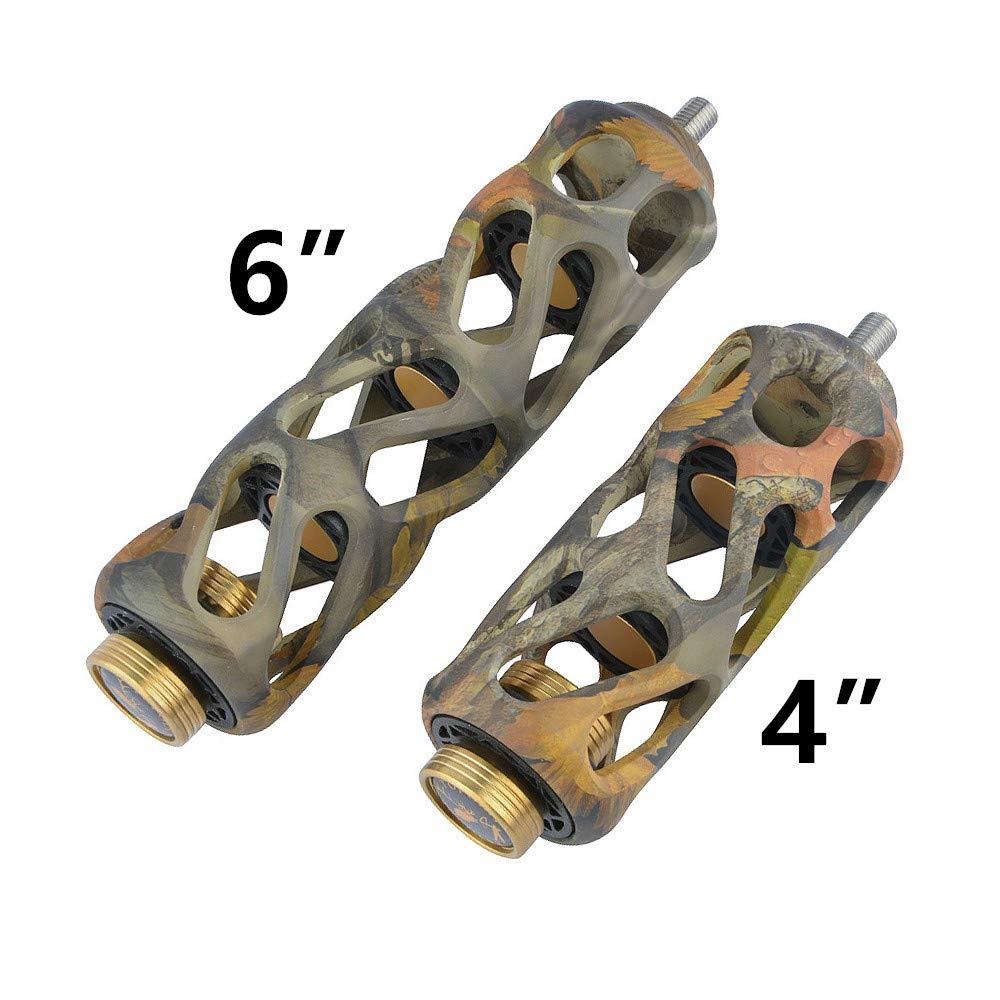 AMEYXGS AMEYXGS Archery Compound Bow Stabilizer 2/3/4/5/6 Inch Aluminum Stabilizer Bow Shock Absorber Vibration Dampening for Compound Bow Shooting Hunting (Camo, 6 inch)