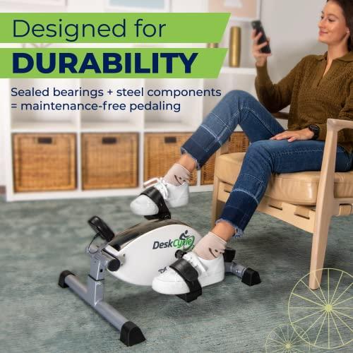 DeskCycle DeskCycle 2 Under Desk Bike Pedal Exerciser with Adjustable Height - Stationary Bikes for Home & Office (Grey)