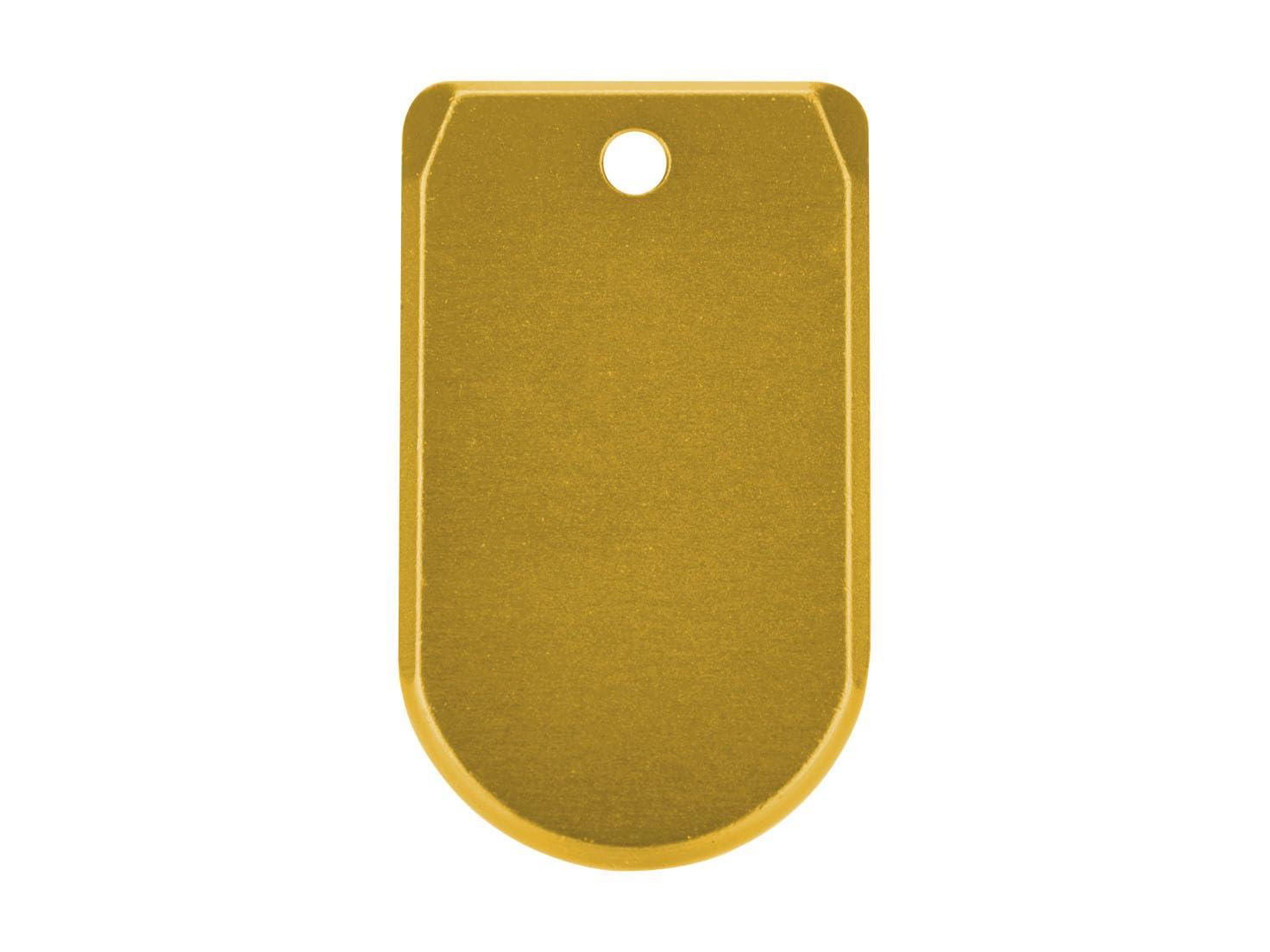 NDZ Performance NDZ Performance Magazine Base Plate Finger Extension for Sig P365 .380 ACP, Laser Engraved Anodized Aluminum in Gold - Trucker Mudflap Girl