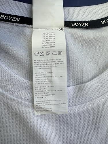 Boyzn 3 Packs Workout Shirts for Men - Activewear Tops Gym Shirts Dry Fit Mesh Moisture Wicking Running Fitness Short Sleeve Crewneck Sports Athletic T-Shirt Tops Black/Gray/Blue-3P02-L