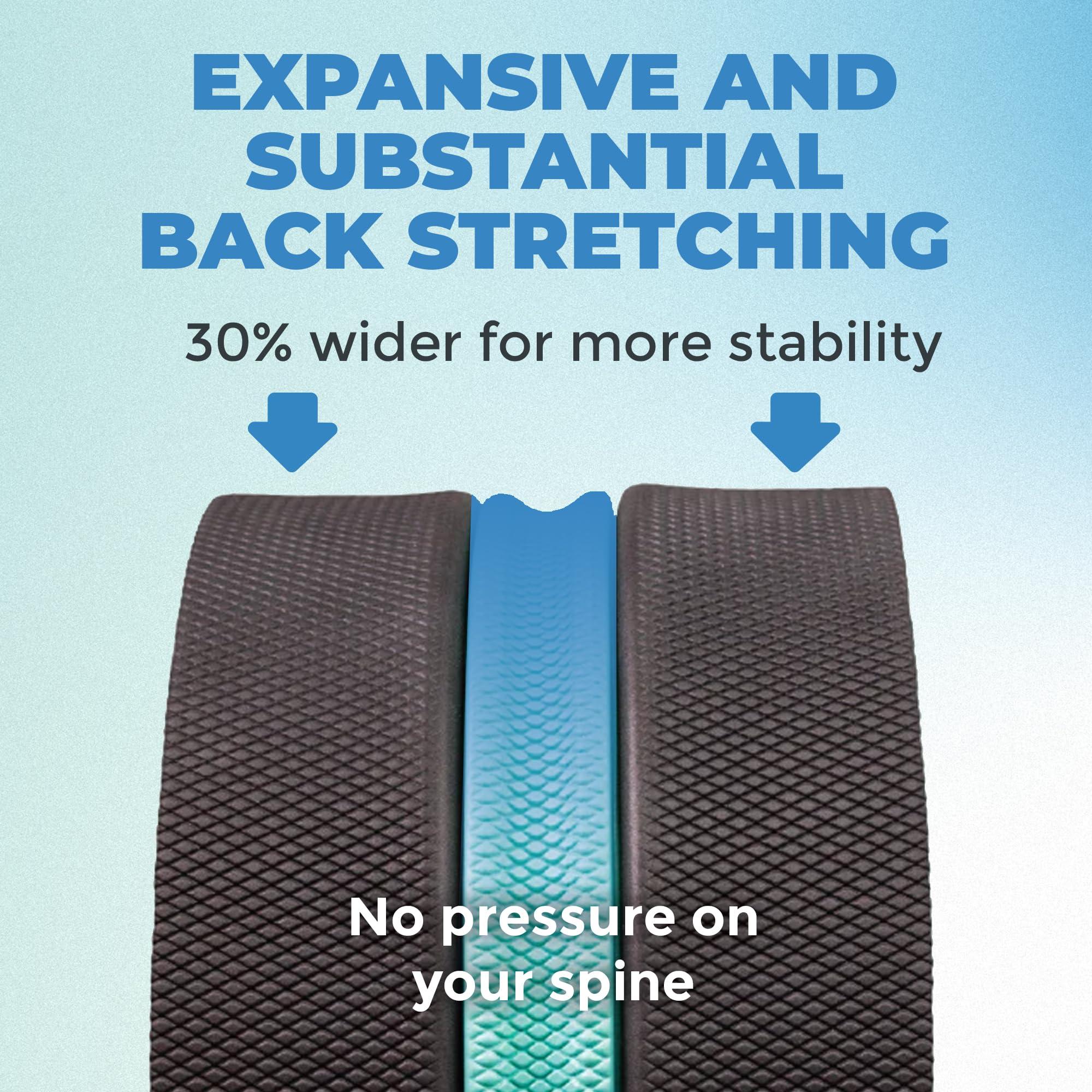 Chirp Chirp Wheel XL - Super Comfort Back Massage Foam Roller - Wider Back Stretcher, Plush Cushion, Enhanced Stability, Spinal Protection, Trigger Point Pressure, Back Cracking Device, Holds Up to 500 lbs