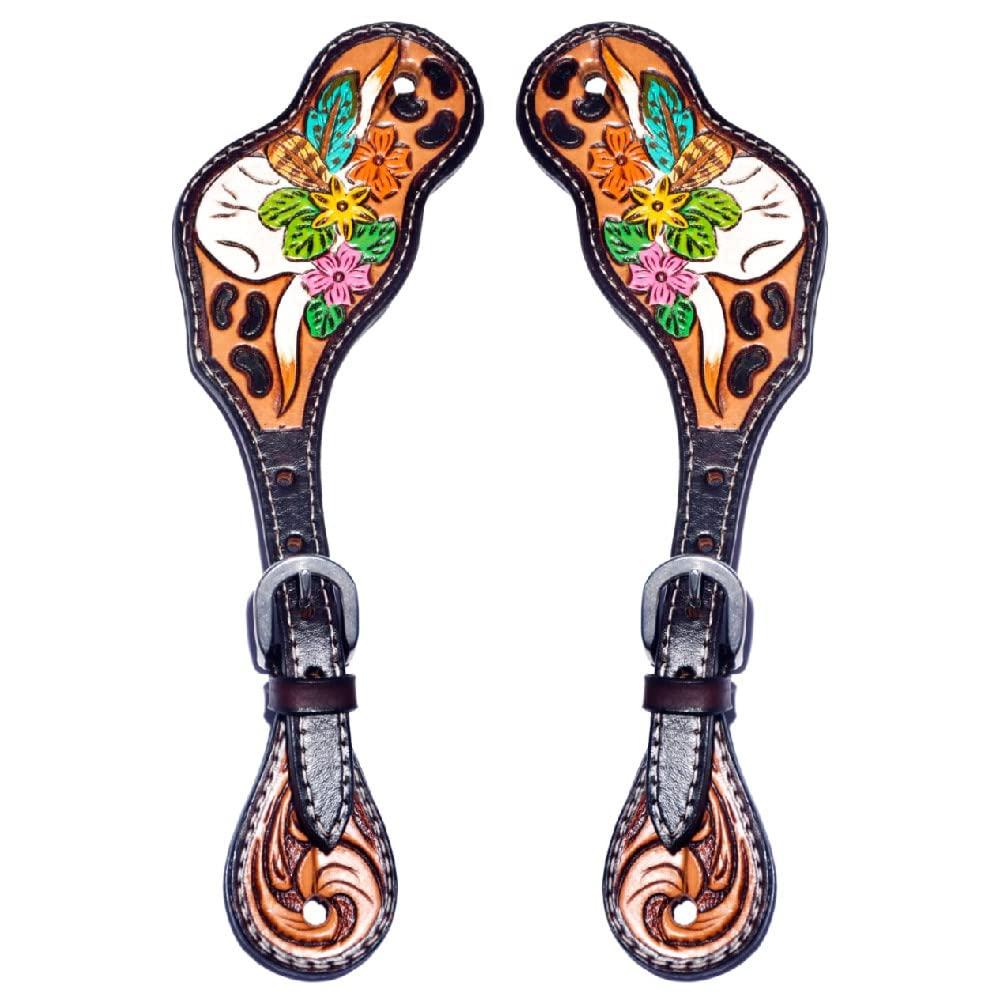BAR H EQUINE BAR H EQUINE Leather Spurs Straps for Adults Western Womens Spur Straps for Horse Riding, Barrel Racing, Show, and Rodeo | Spur Strap | Spur Straps for Adult and Women