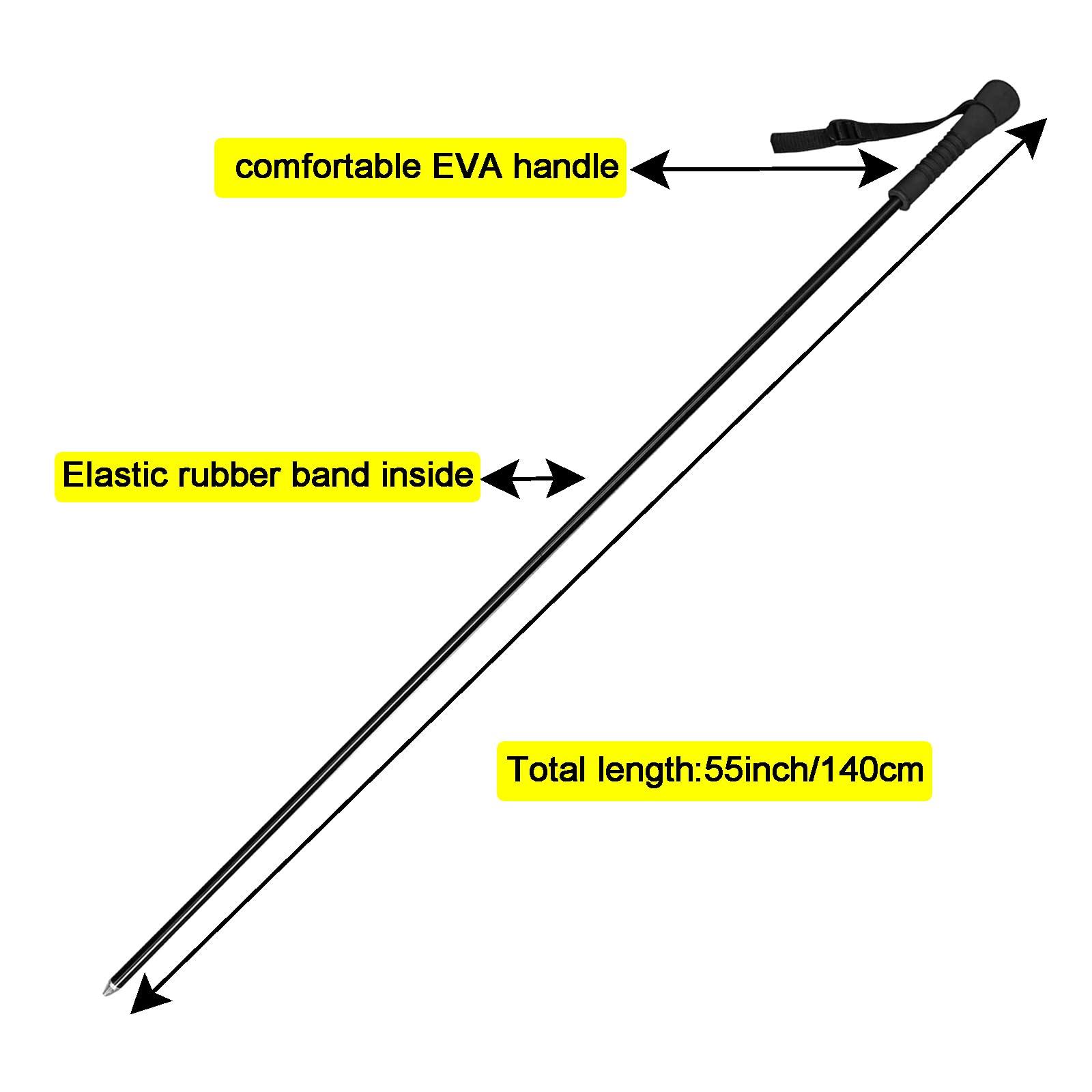 Aventik Aventik Fold-able Wading Staff Water Depth Safety Warning Sign Coated Stainless Steel Core T7075 Aluminum Body Corrosion Resistance(WS091)