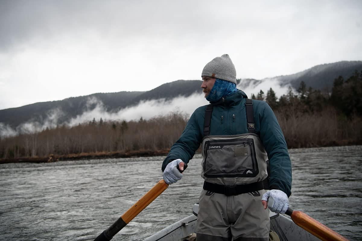 BUFF BUFF Adult Aqua Gloves, UPF 50+ Sun Protection, Odor-Resistant Fabric, Quick Drying and Lightweight, Outdoor Activities, Camo Blue, Medium