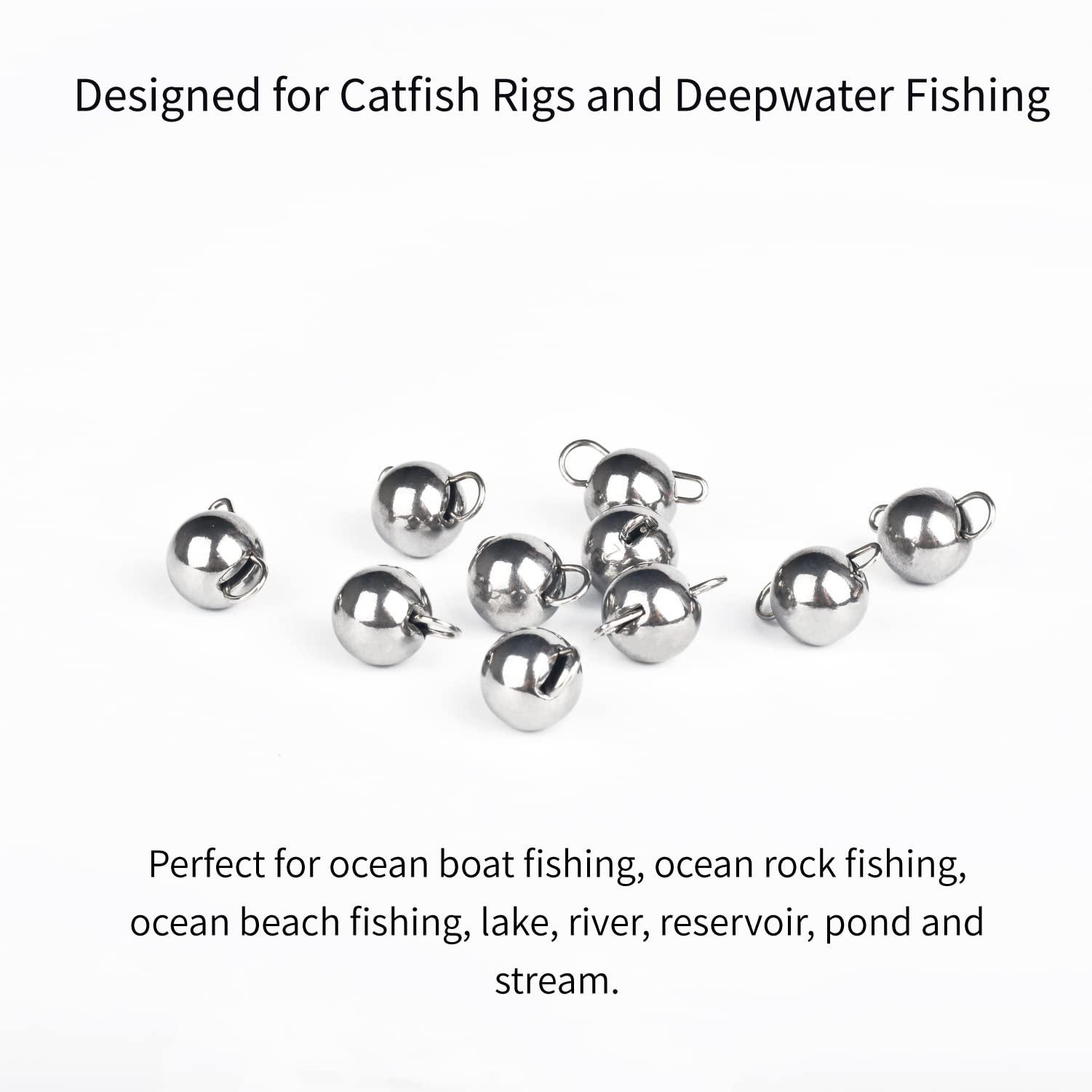 MUUNN MUUNN 10Pcs Tungsten Cheburashka Weights Fishing Sinkers, 1~30g Tungsten Cannonball Jig Head Fishing Weights Tungsten Cheb Rig Weights, Plain(2.0g)