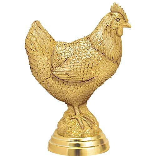 Crown Awards Crown Awards Chicken Trophies with Custom Engraving, 6.75" Personalized Gold Chicken Trophy On Deluxe Round Base 50 Pack
