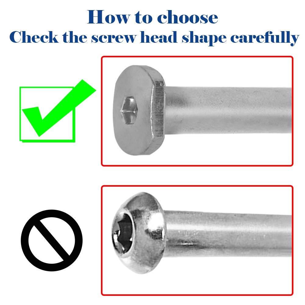 OTFAITP OTFAITP Hex Lock Male and Female Front Rear Kids Scooter Parts M8x47 Screws for 2-3-4-Wheel Kick Scooters Axles Repair Tools (47 * 8mm)