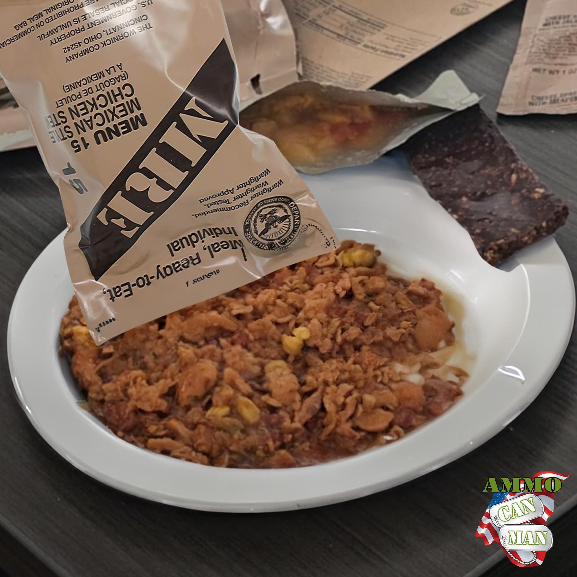 MRE Meals Ready to Eat Surplus (Pack of 4) - MRE Emergency Food Rations w/Assorted Flavors for Camping, Survival & More - 2015 Package date or Newer