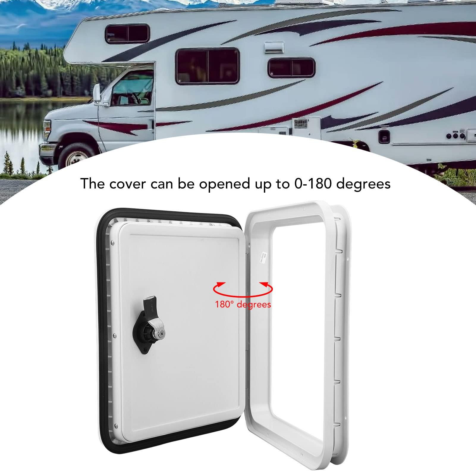 PerGar Boat Hatch, Marine Access Hatch, 297x350mm Boat Hatch Lids, Marine Access Hatch Rounded Boat Deck Hatch Access Storage Compartment Hatch for RV Camper