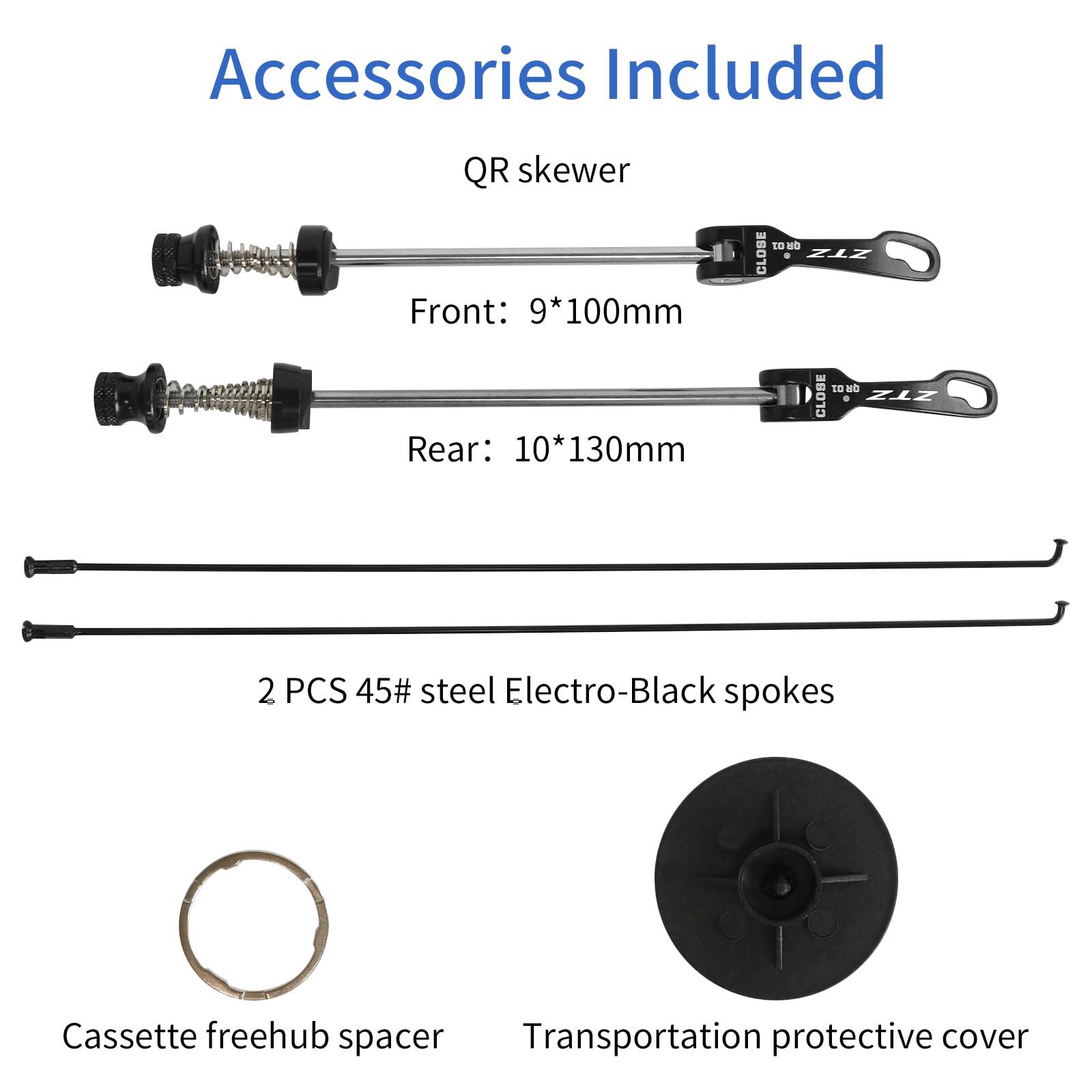 ZTZ ZTZ 700C Road Bike Wheelset, Ultralight Aluminum Alloy 30mm Road Bike Wheel, 20H Front/24H Rear High-Strength Bike Rims, 700c Clincher, Rim Brake, Compatible 8-12 Speed Cassettes (Only Rear Wheel)