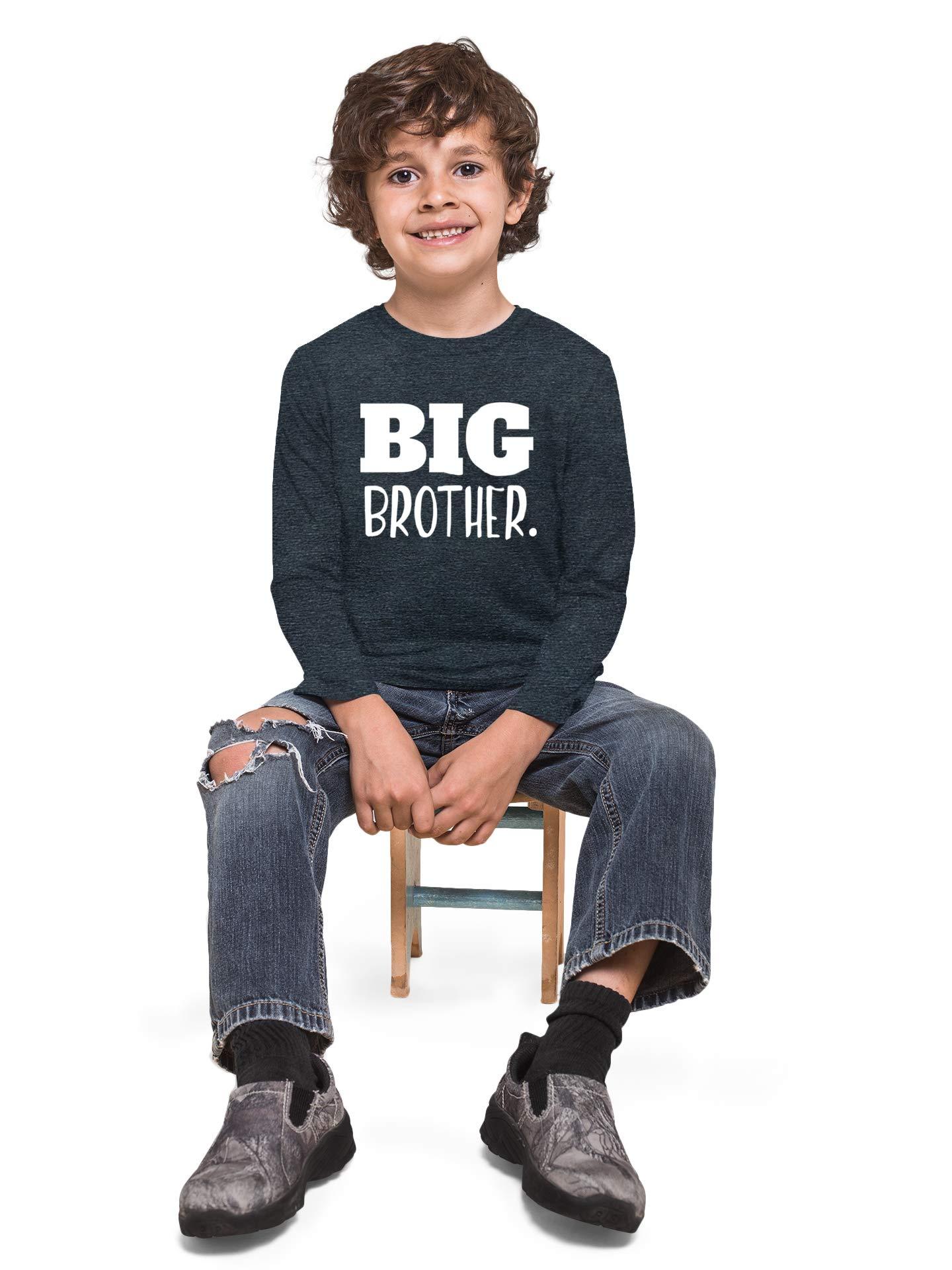 Unordinary Toddler Big Brother Shirt for Toddler Promoted to Best Big Brother Announcement Baby Boys (Charcoal Black - Long Sleeve, 10-12 Years)