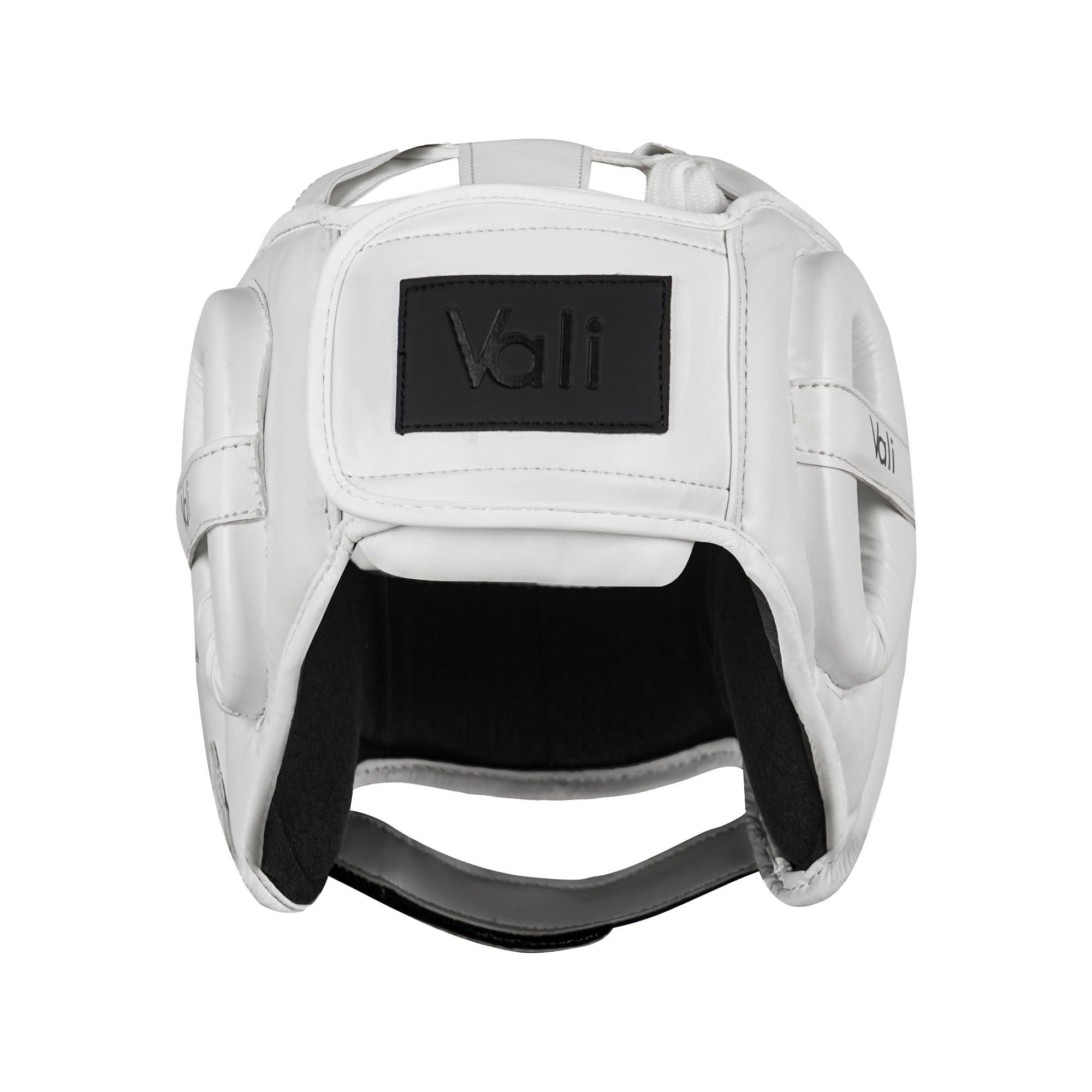 Vali Vali Nista Face Saver Headgear for Boxing & MMA Training (White, S/M)