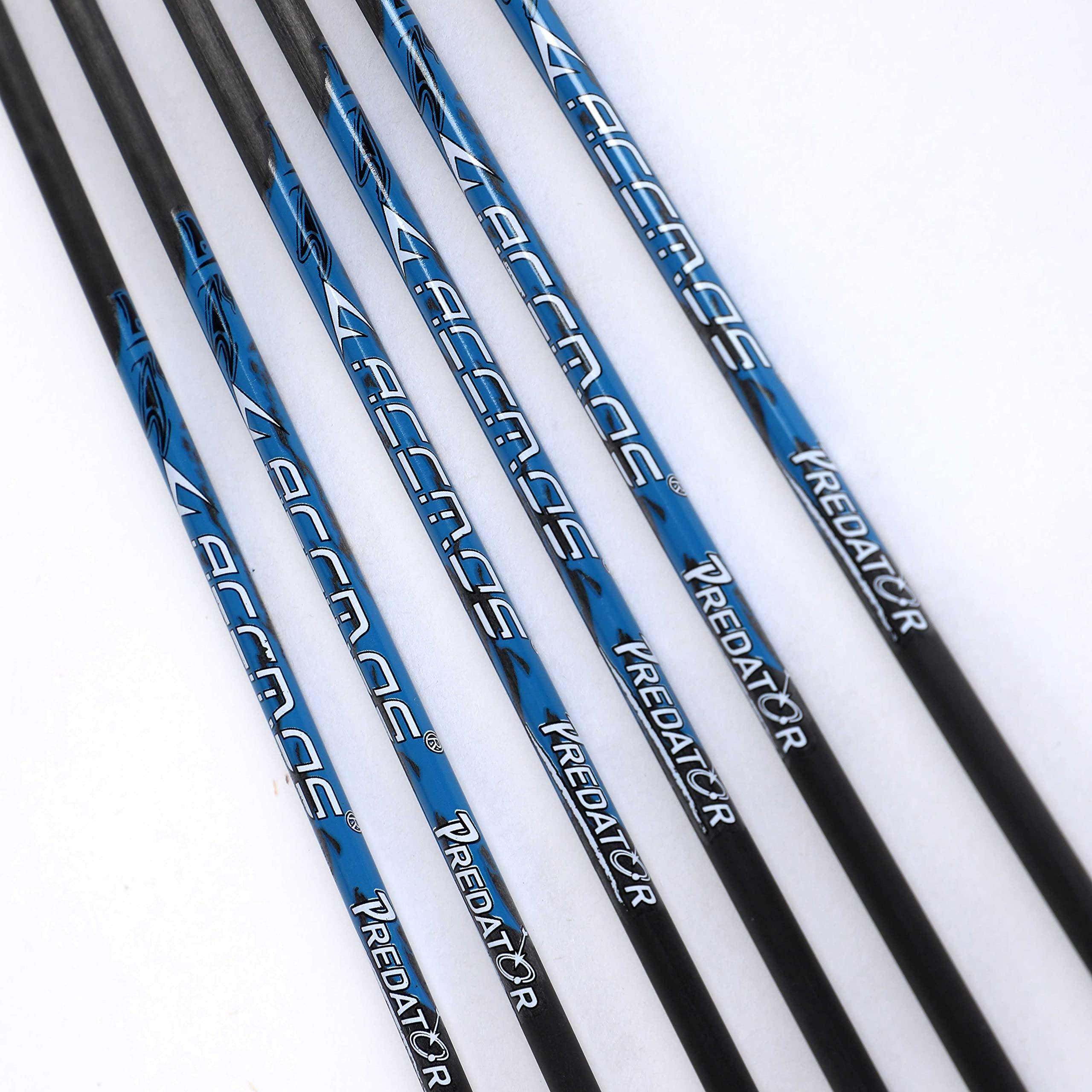 ACCMOS 350 Spine Arrow for 80 Lb Compound Bow 23 Inch Arrow Target Practice Arrow Hunting Arrow Carbon Arrows Adult Youth Archery Indoor Outdoor Shooting Bullet Tip 12pc