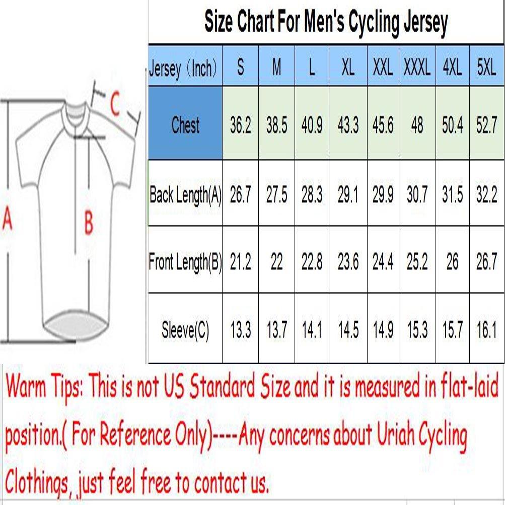 Uriah Uriah Men's Cycling Jersey Short Sleeve Reflective Orange Style Size 5XL(CN)
