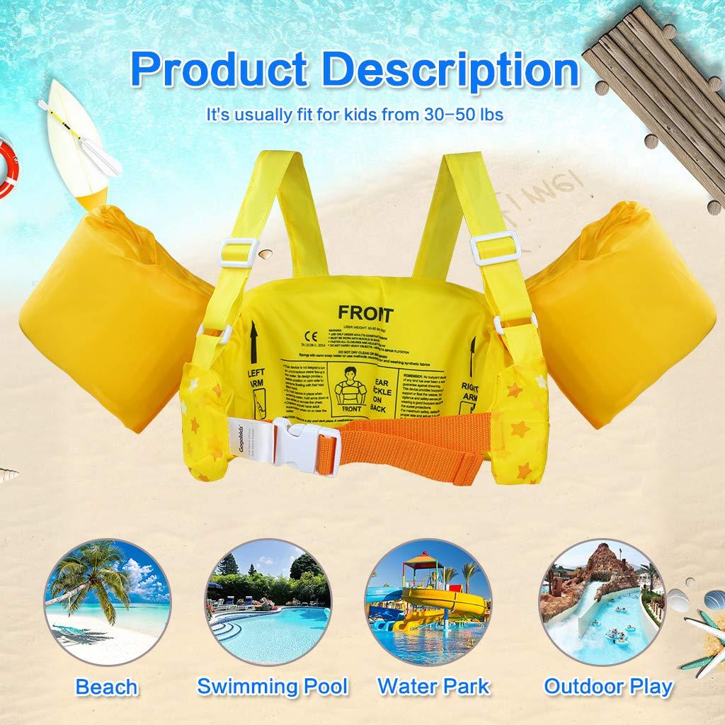Gogokids Gogokids Kids Swim Vest, Toddler Floaties for 30-50 lbs/2-6 Years Old Girls and Boys, Float Swimwear with Shoulder Strap