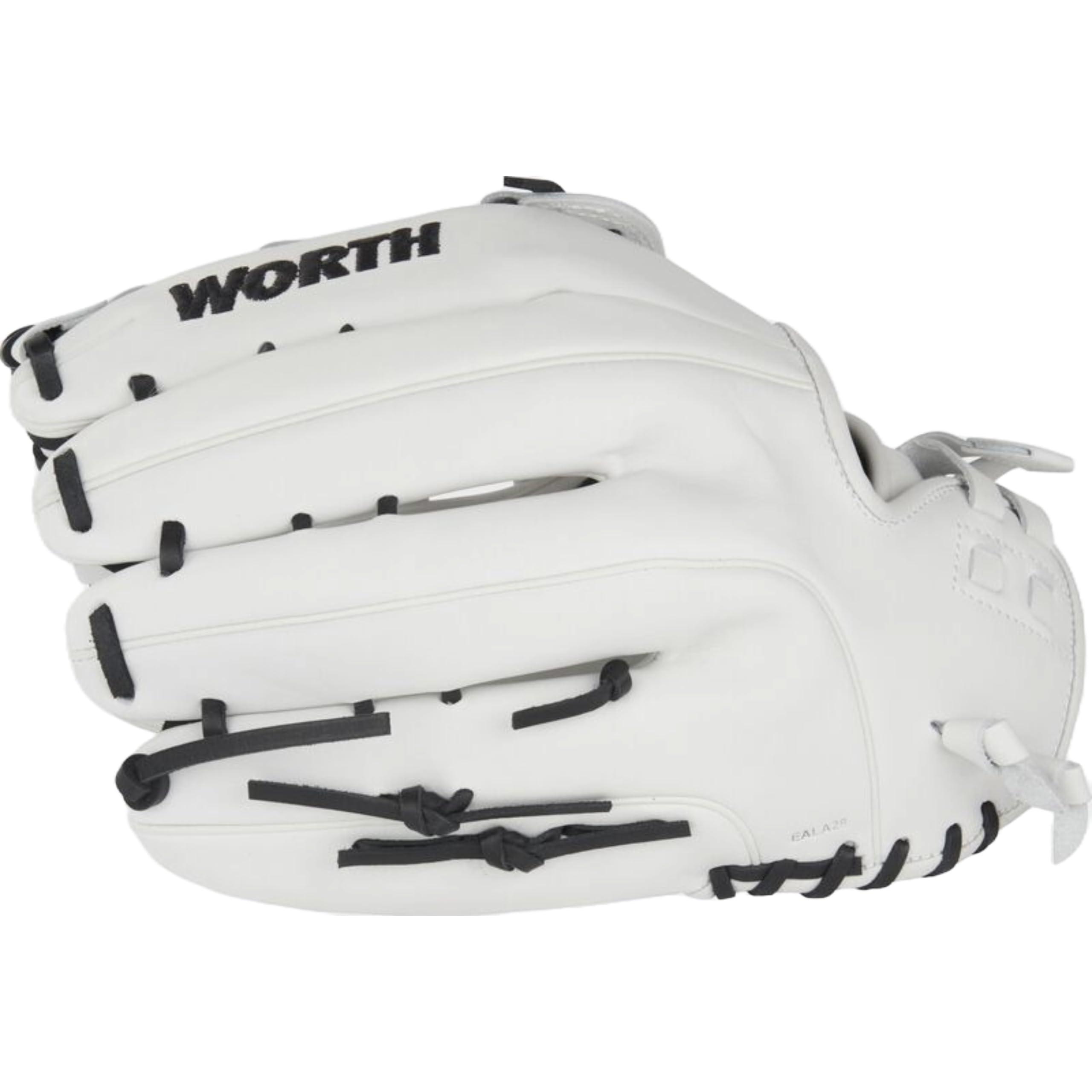 Worth Worth | FREEDOM SERIES Slowpitch Softball Glove | 13 Inch | White/Black | Left Hand Throw