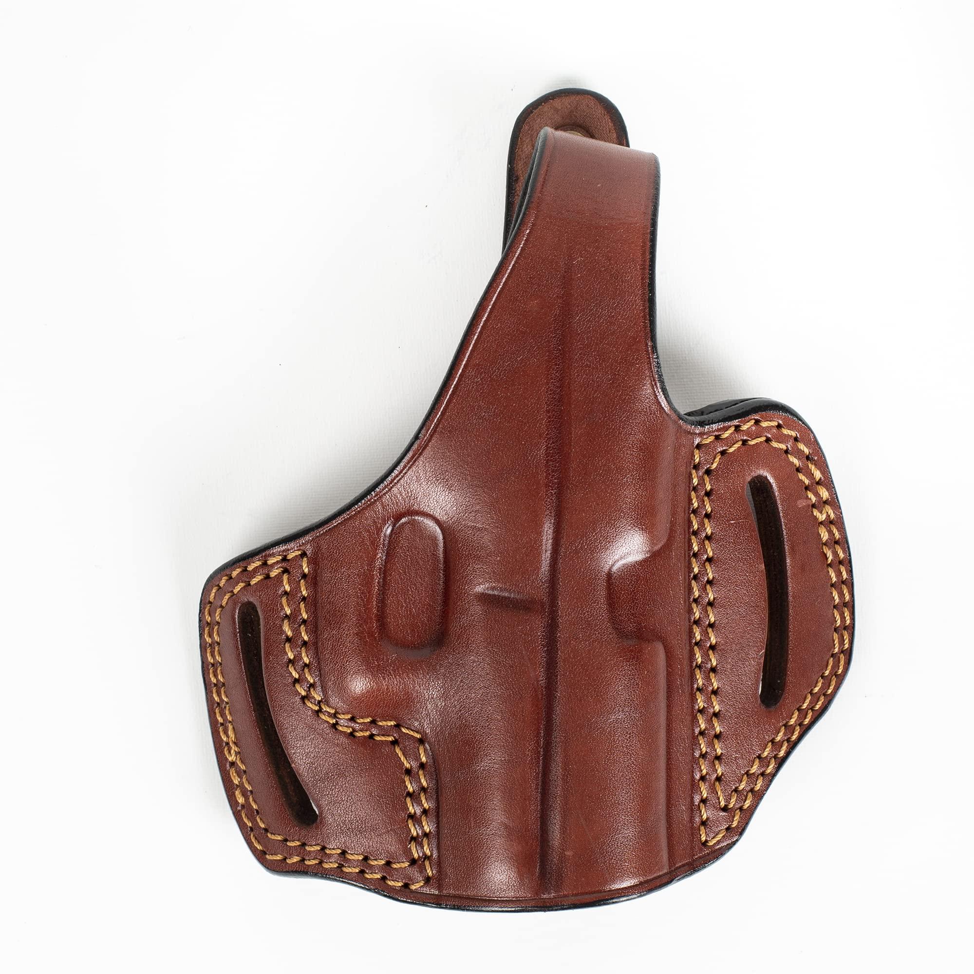 EDS Holster EDS Holster for Glock 43 OWB Leather Handmade Gun Holster (Brown)