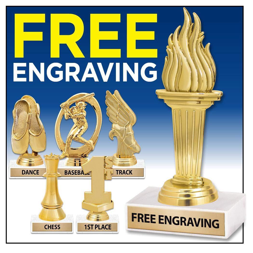 Crown Awards Dodgeball Trophy, 6" Dodgeball Trophies, Dodgeball Tournament Awards, Engraving Included 50 Pack Prime