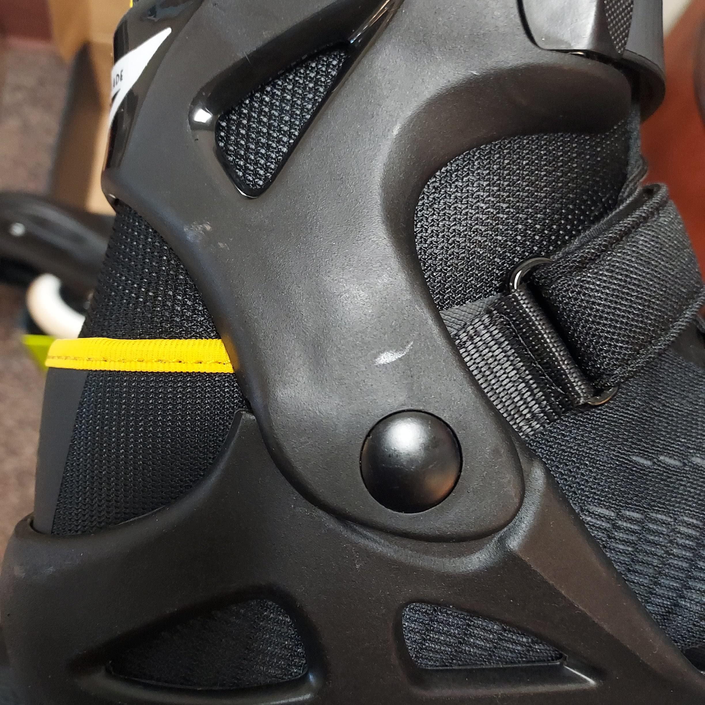 Rollerblade Rollerblade Macroblade 100 3WD Mens Adult Fitness Inline Skate, Black and Saffron Yellow, Performance Inline Skates