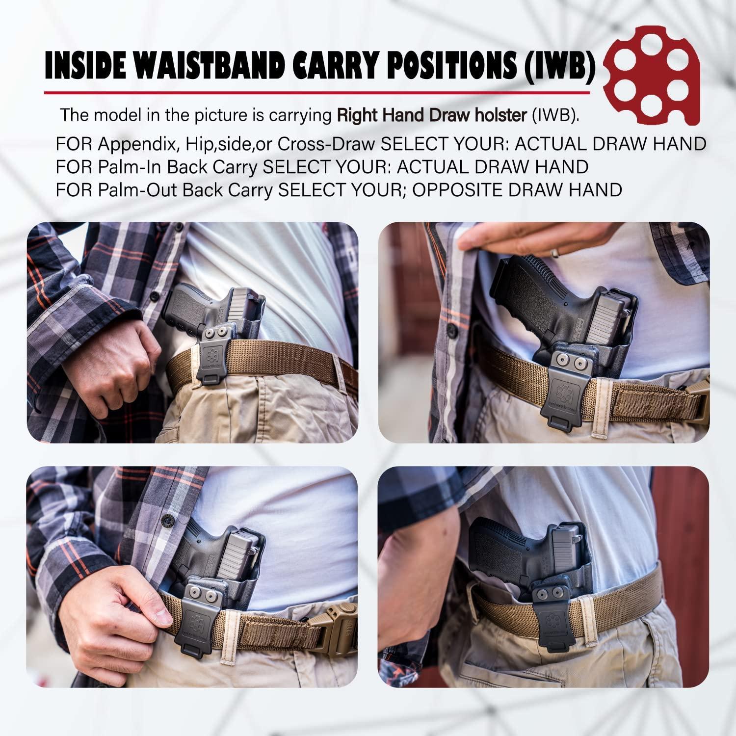 Amberide Amberide KYDEX Holsters for Glock 43/43X & 43X MOS | Adjustable Cant | Inside & Outside Waistband Concealed Carry Options | IWB & OWB for Ultimate Comfort & Stability (Coyote Brown, Right IWB)
