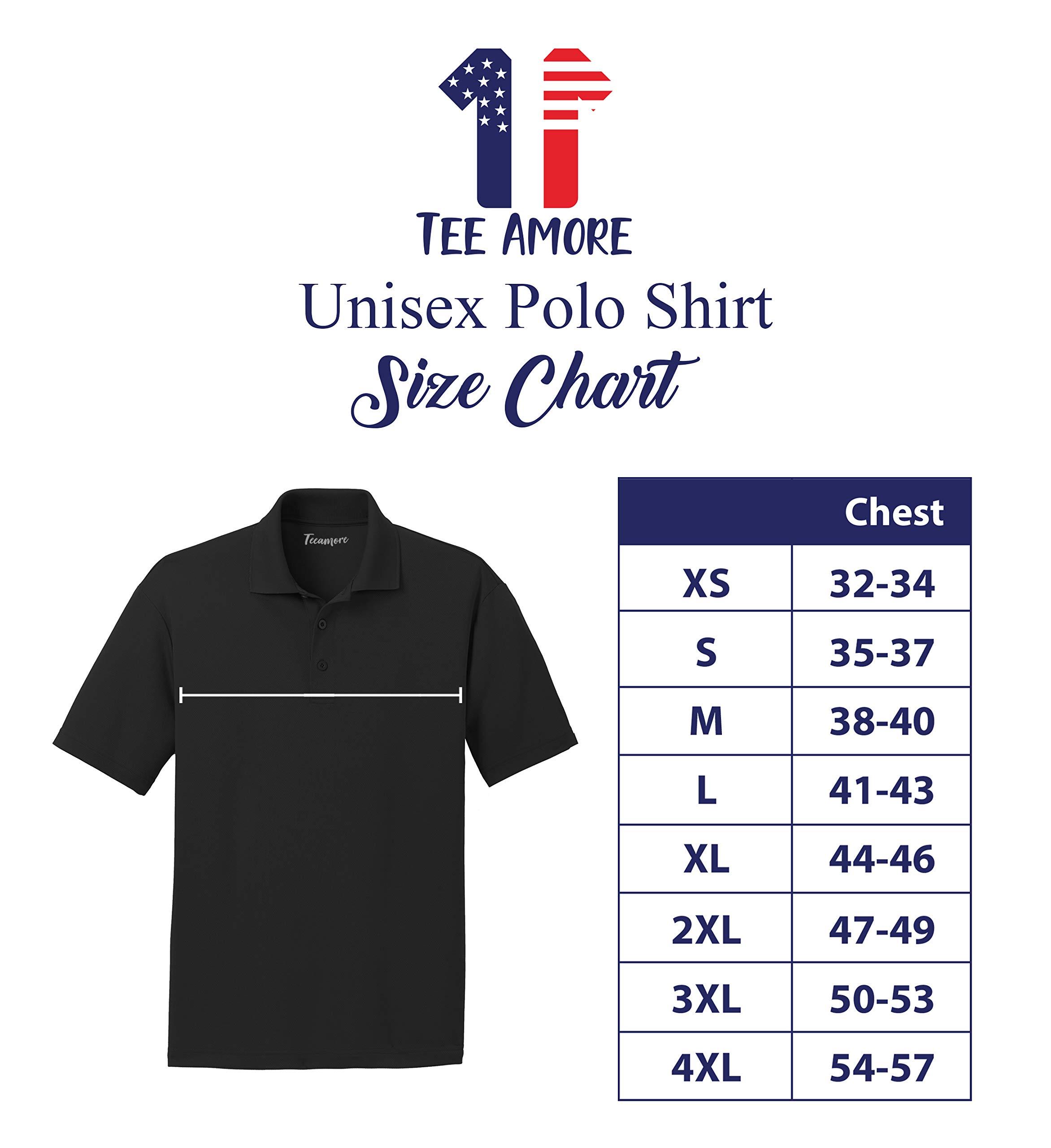 TEEAMORE Custom Polo Shirt for Men Personalized Embroidered Short Sleeve Polo Golf Shirt Add Your Text Name Black