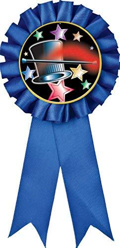 Crown Awards Dancing Blue Rosette Ribbon, Jazz/Tap Dance Trophy Ribbon Award Prize, 50 Pack