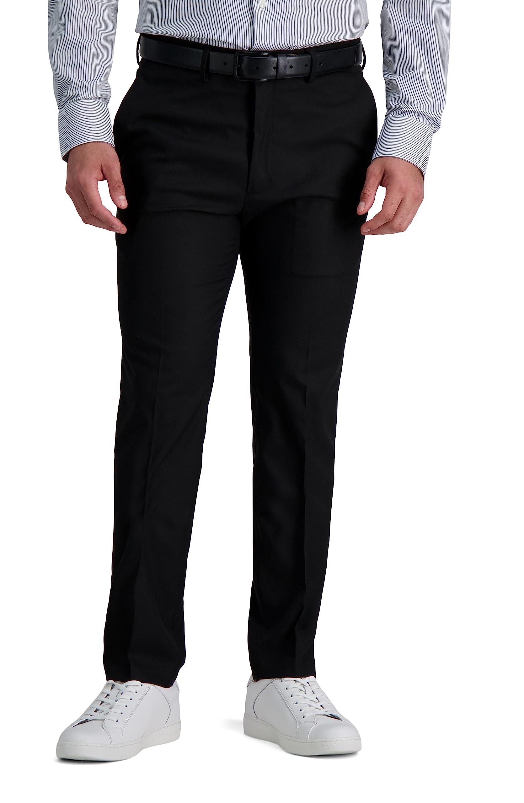 Kenneth Cole Reaction Kenneth Cole Reaction Men's Slim Fit Solid Performance Dress Pant, Black, 36W x 32L