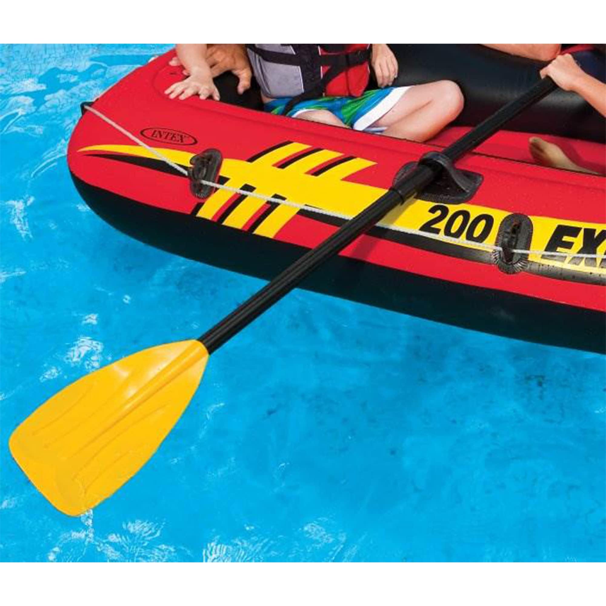 INTEX INTEX 59623E 48" Deluxe French Oars: Easy 3 Piece Assembly Ribbed Blade Retainer Rings TUV RL approved Perfect for Inflatable Boats