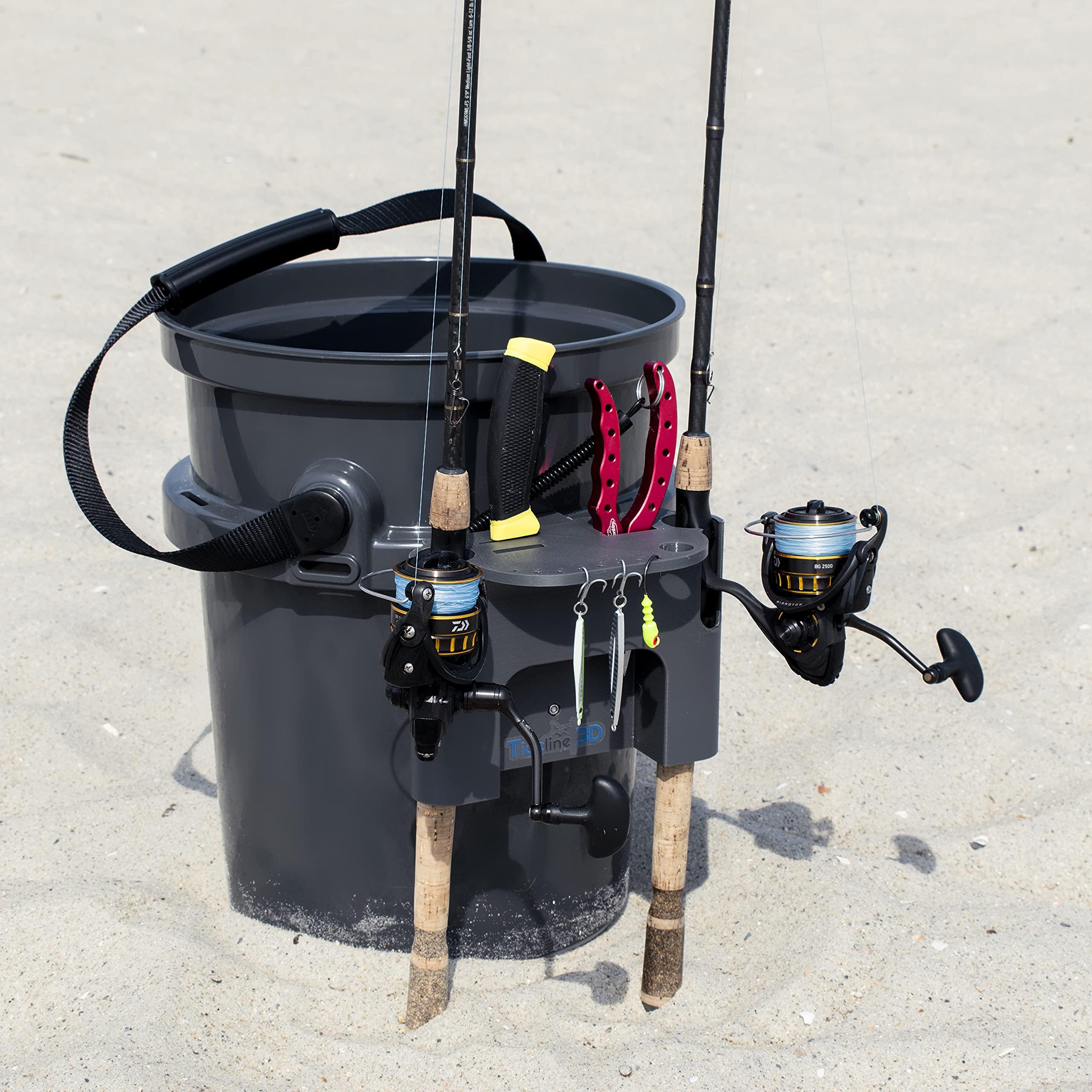 Tideline3D Tideline3D Fishing Rod Holder Compatible with YETI LoadOut Bucket (Deep Blue)
